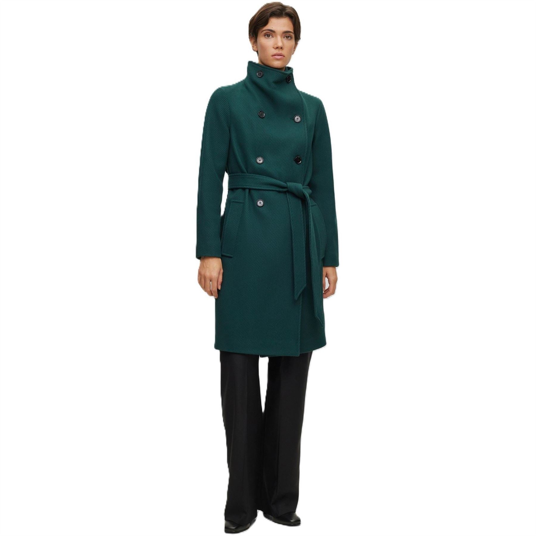 Boss Cedandy1 Solid Patterned Over Coat