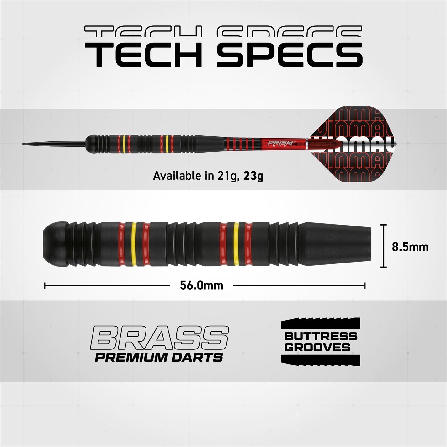 Winmau Outrage Brass Darts