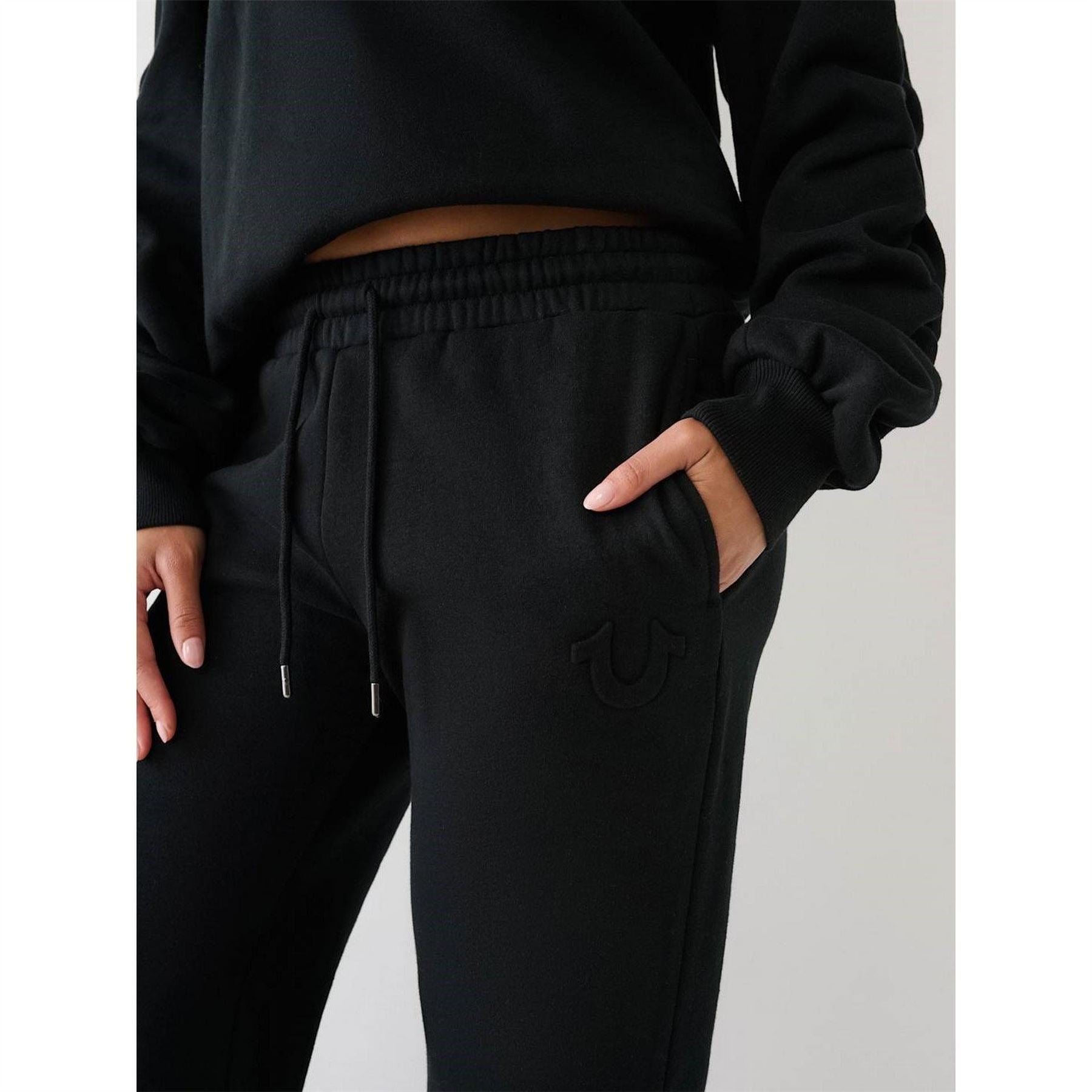 True Religion Straight Leg Open Hem Joggers