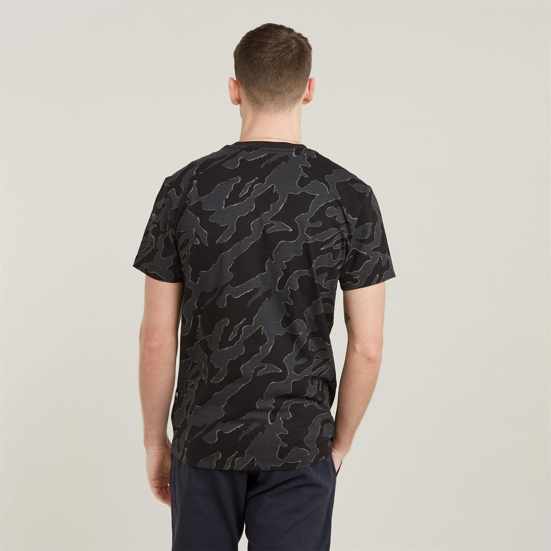 G Star Camo Crew Neck Regular Fit T-Shirt