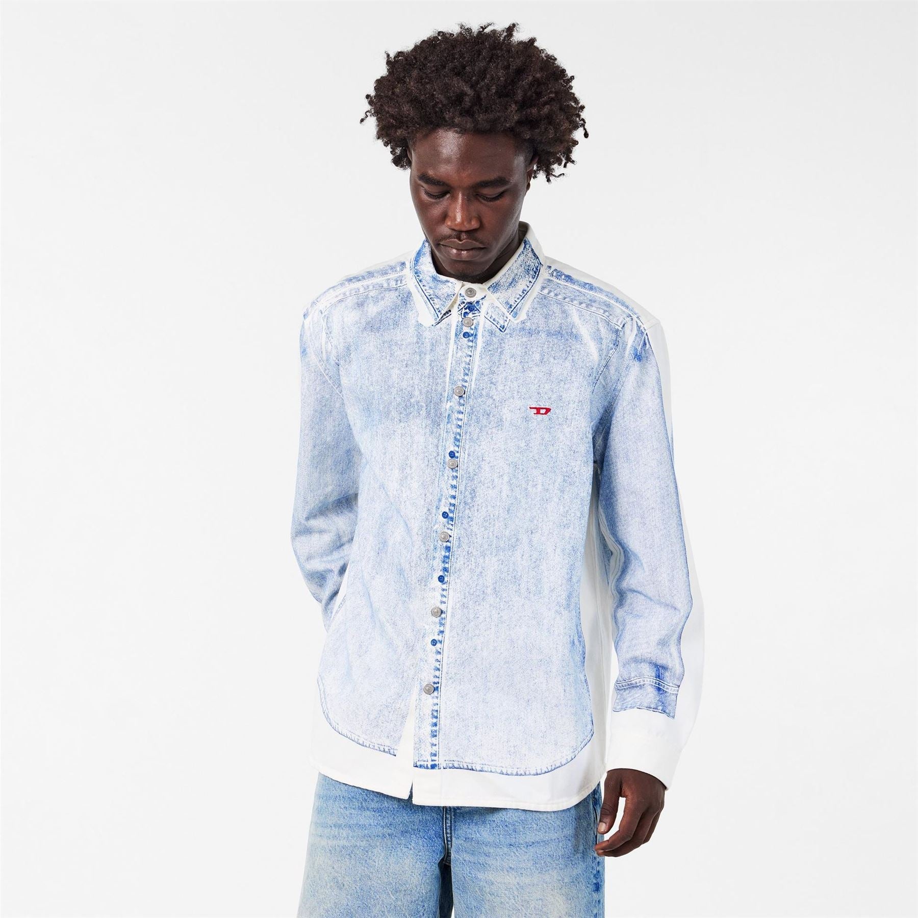 Diesel Long Sleeve Plain Shirt