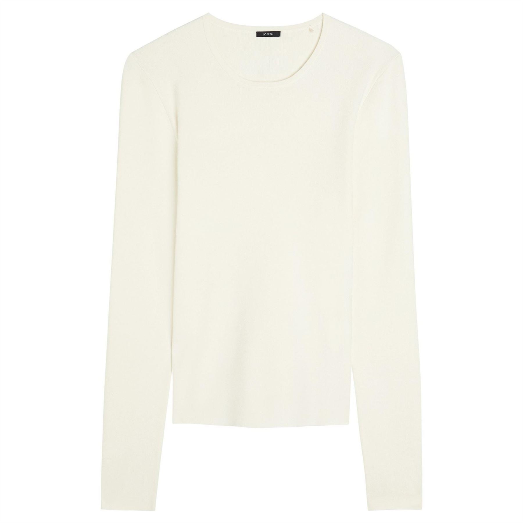 Joseph Rd Nk Ls Silk Stretch