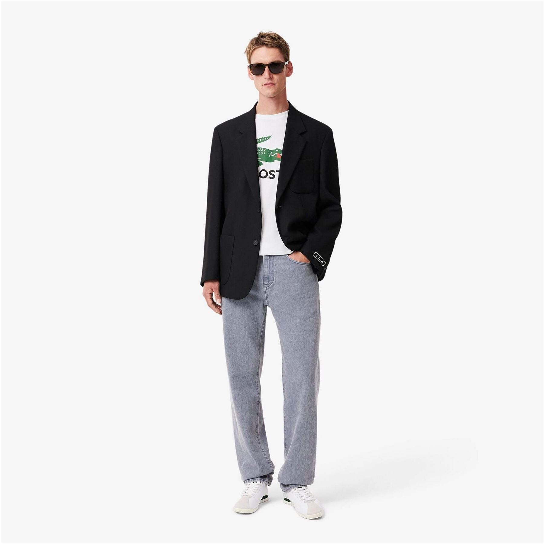 Lacoste Crocodile Print Regular Fit Crew Neck T-Shirt