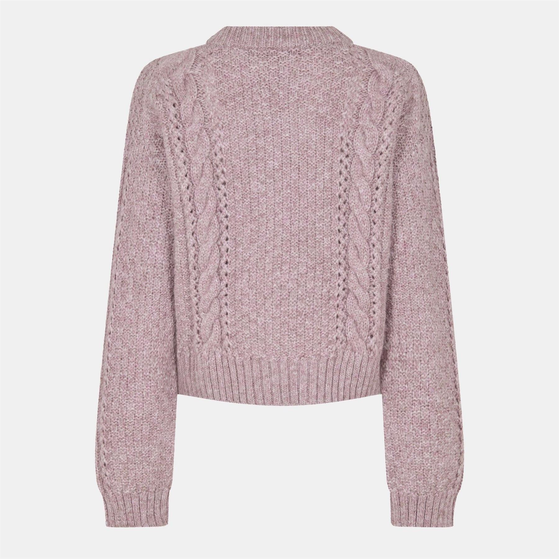 Velvet by Graham and Spencer Cable Detail Relaxed Fit Long Sleeve Sweater
