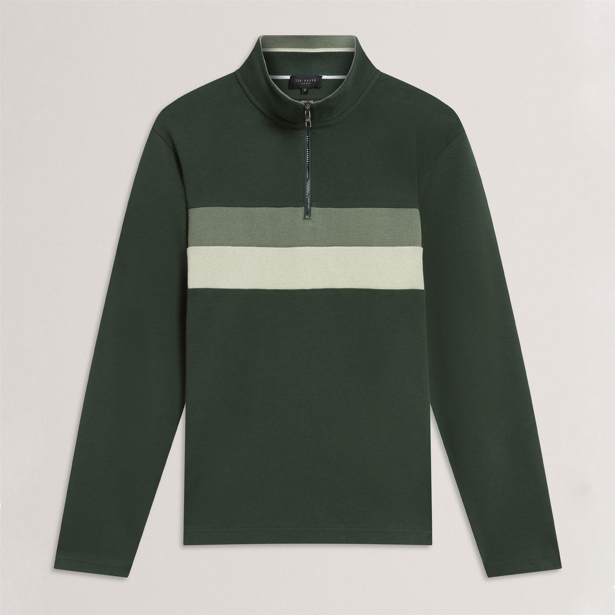 Ted Baker Jersey Zip Neck Long Sleeve Sweatshirt