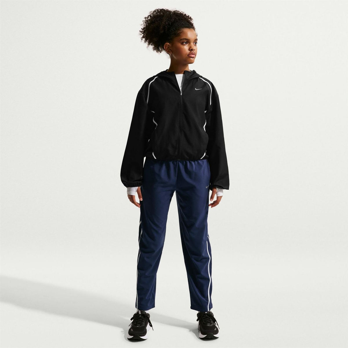 Nike Hooded Full Zipper Reflective Accent Track Jacket