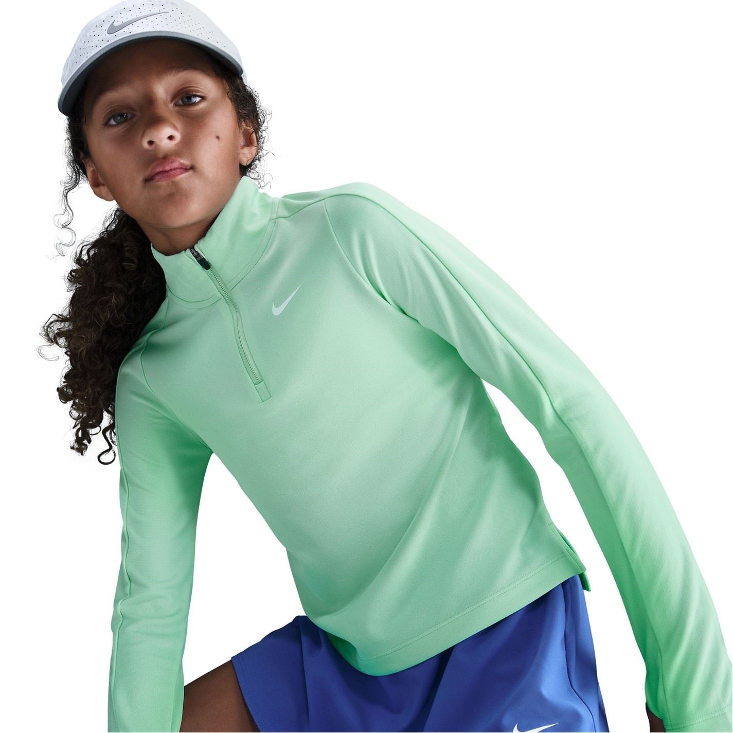 Nike Older Girls Dri Fit Long Sleeve Half Zip