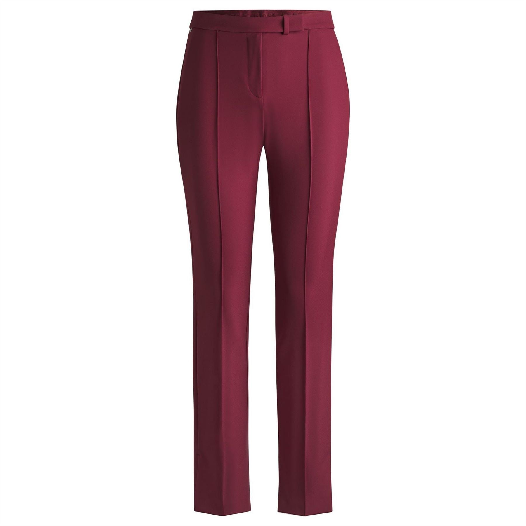 Boss Tizena Solid Patterned Straight Trousers