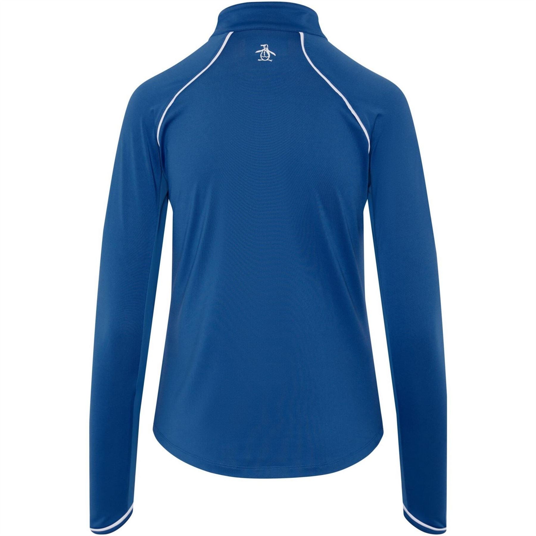 Original Penguin Womens Long Sleeve Solid Sun Quarter Zip Top