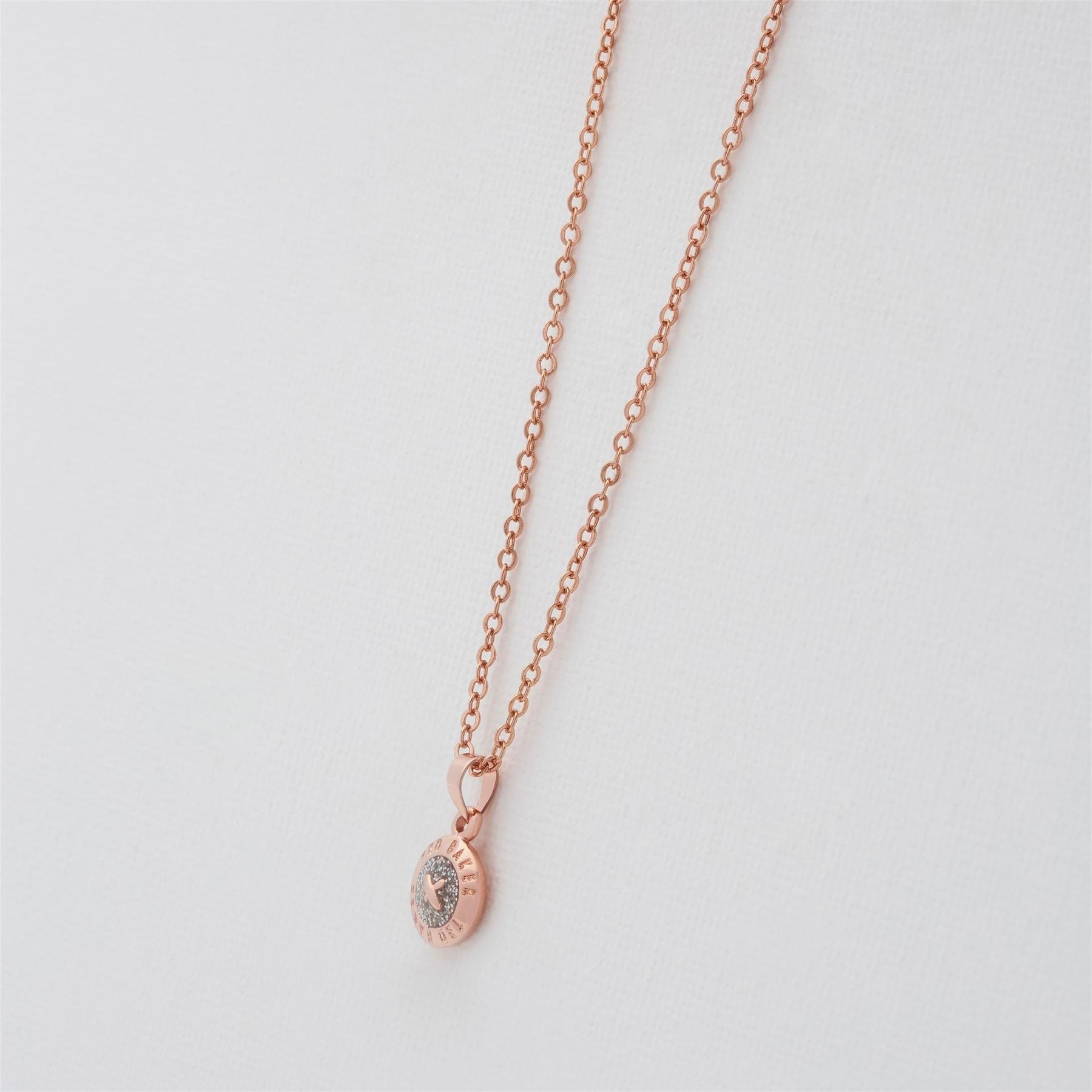 Ted Baker Elvina Pendant Necklace with Engraved Chain