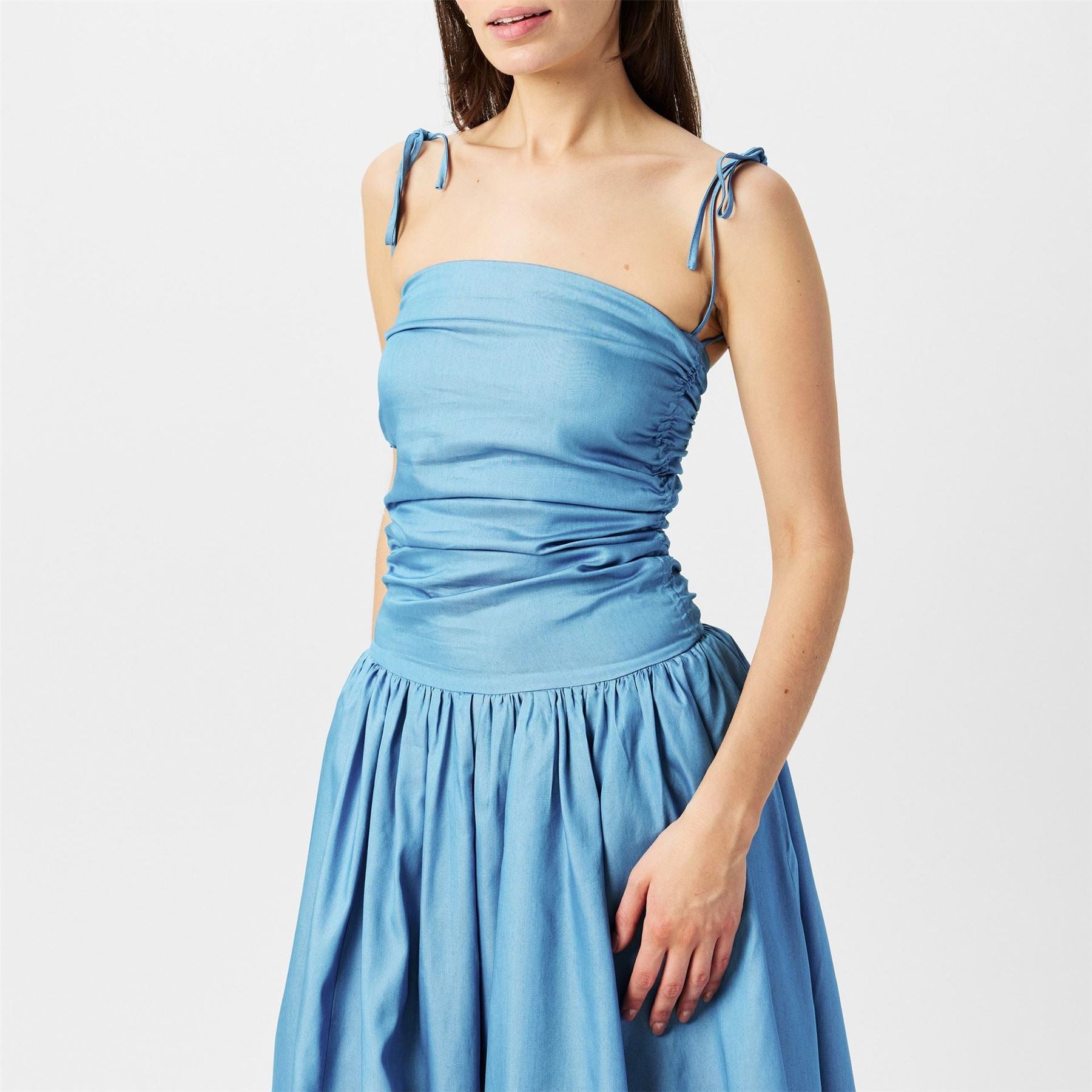 AmyLynn Amy Lynn Alexa Shoulder Tie Ultra Mini Peplum Dress