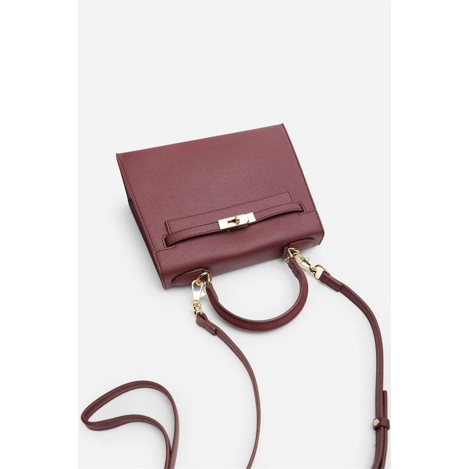 Wheres That From Handle Satchel Mini Tote Bag With Turn Lock