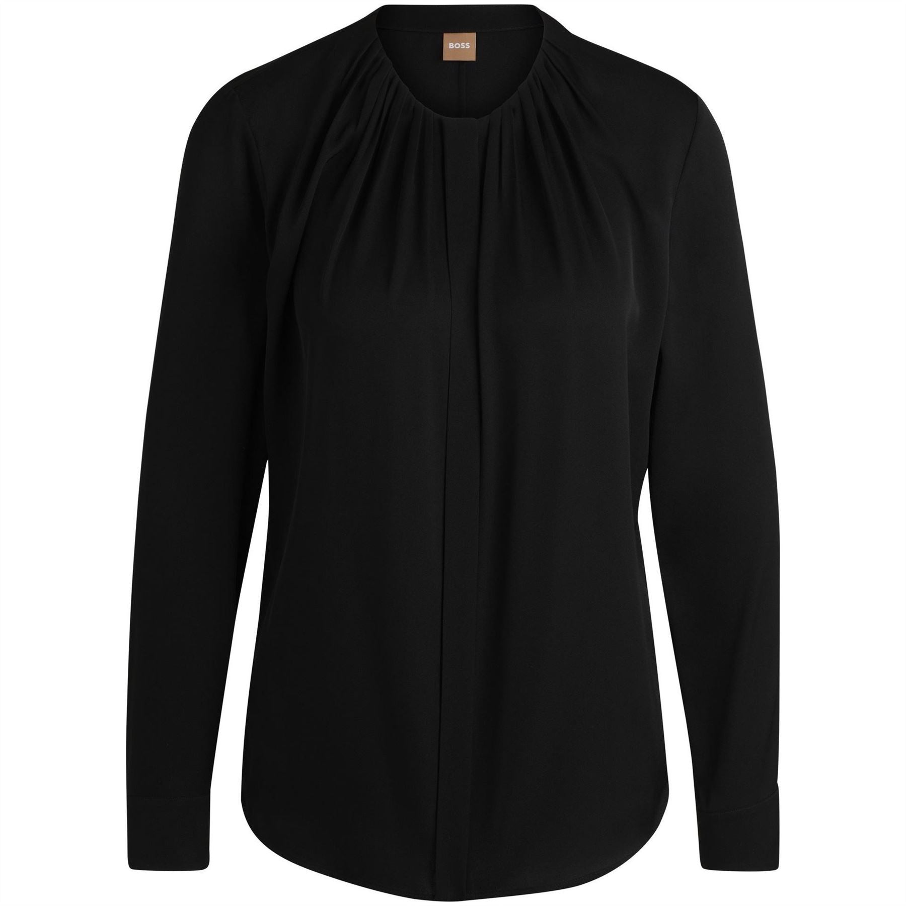 Boss Jewel Neck Long Sleeve Regular Fit Blouse