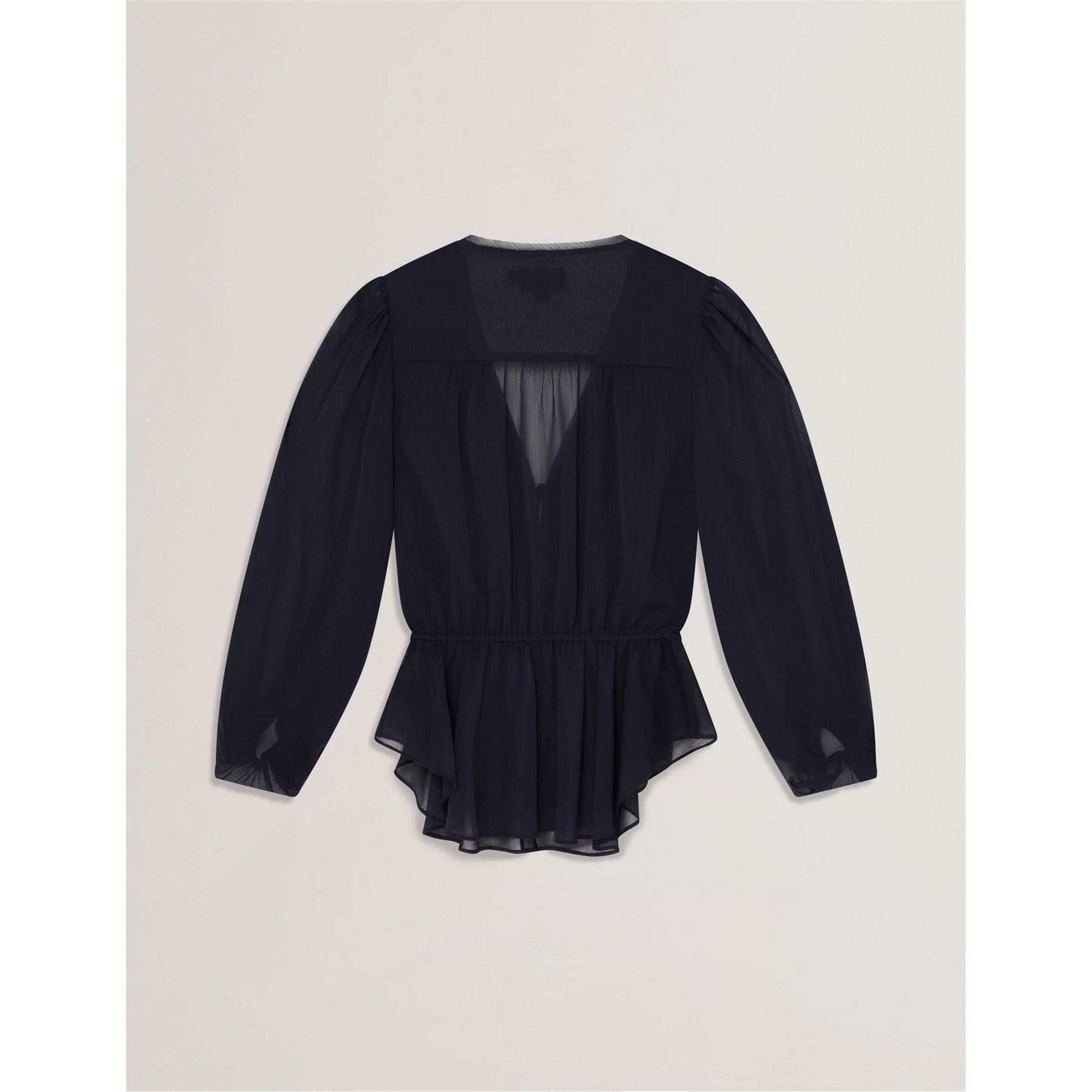 Ted Baker V-Neck Bishop Sleeve Long Sleeve Blouse