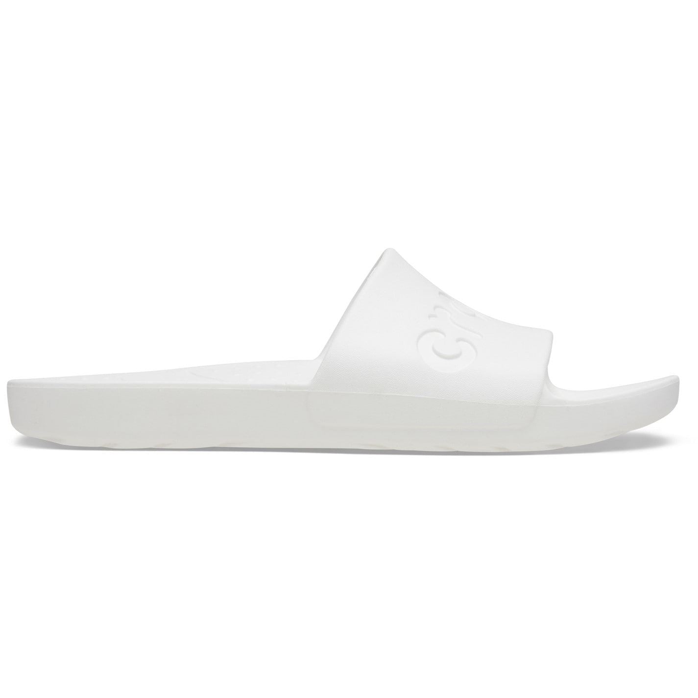 Crocs Logo Print Open Toe Flat Heel Slides