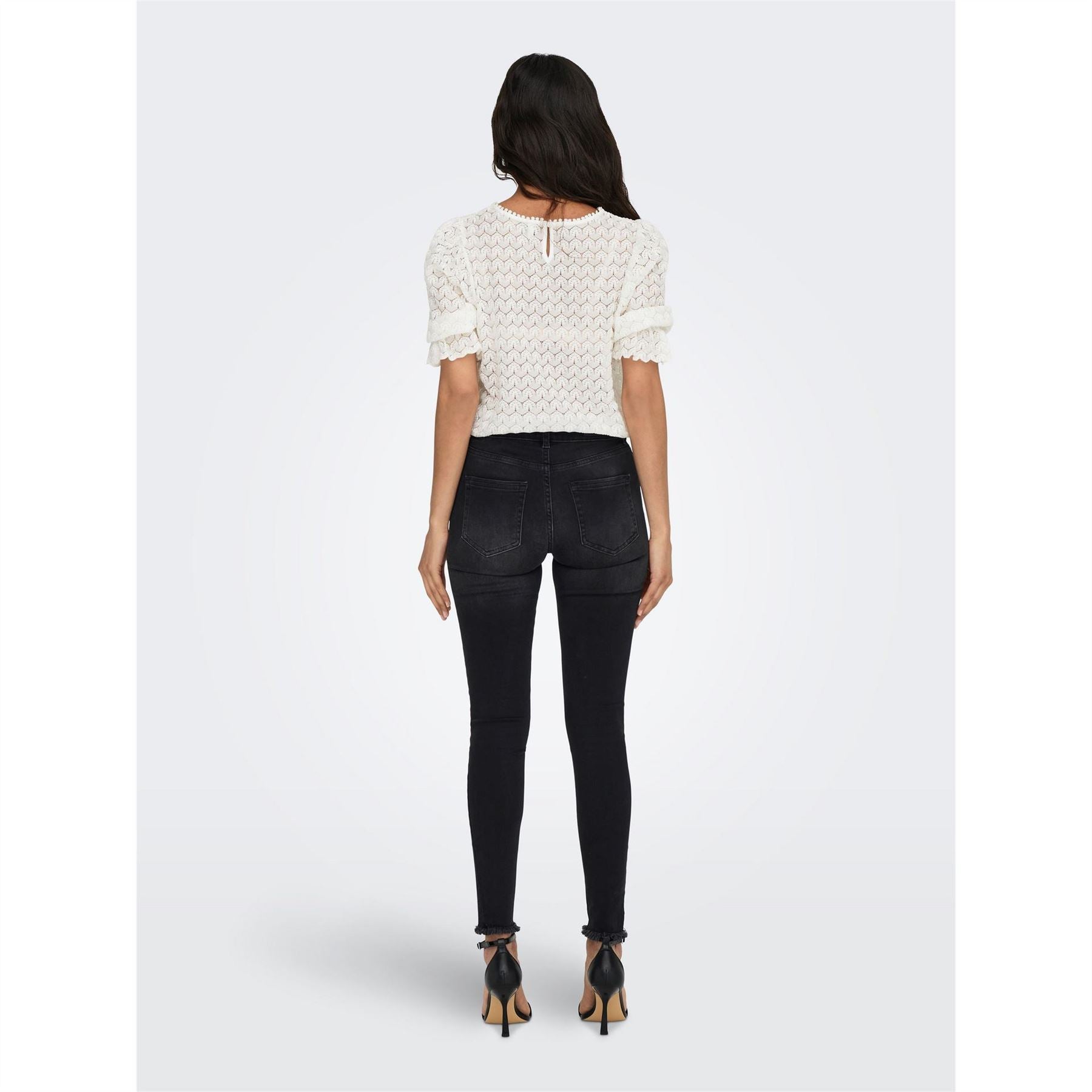 Only Raw Hem Skinny Jeans