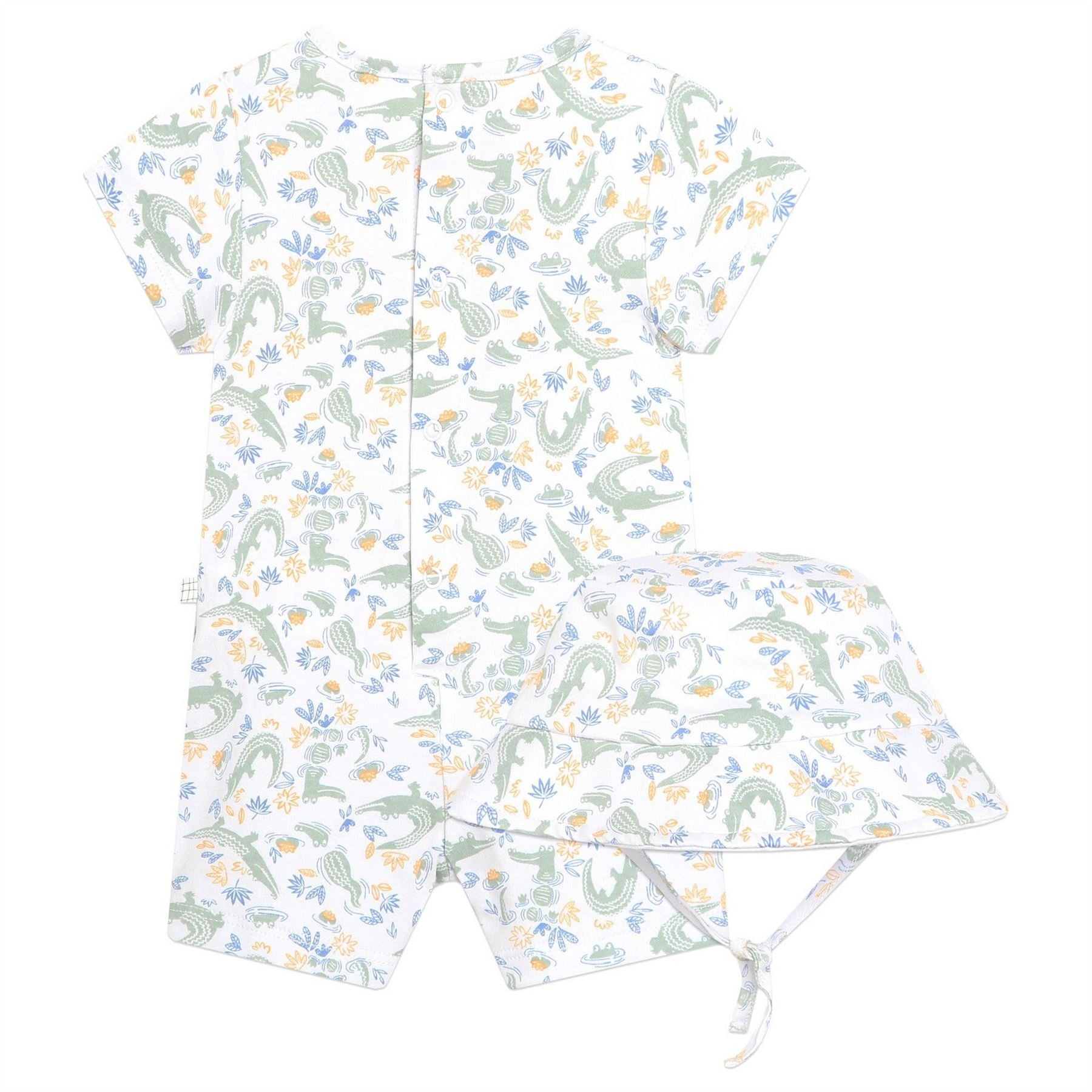 Carrement Beau Crew Neck Short Sleeve Animal Patterned Playsuit