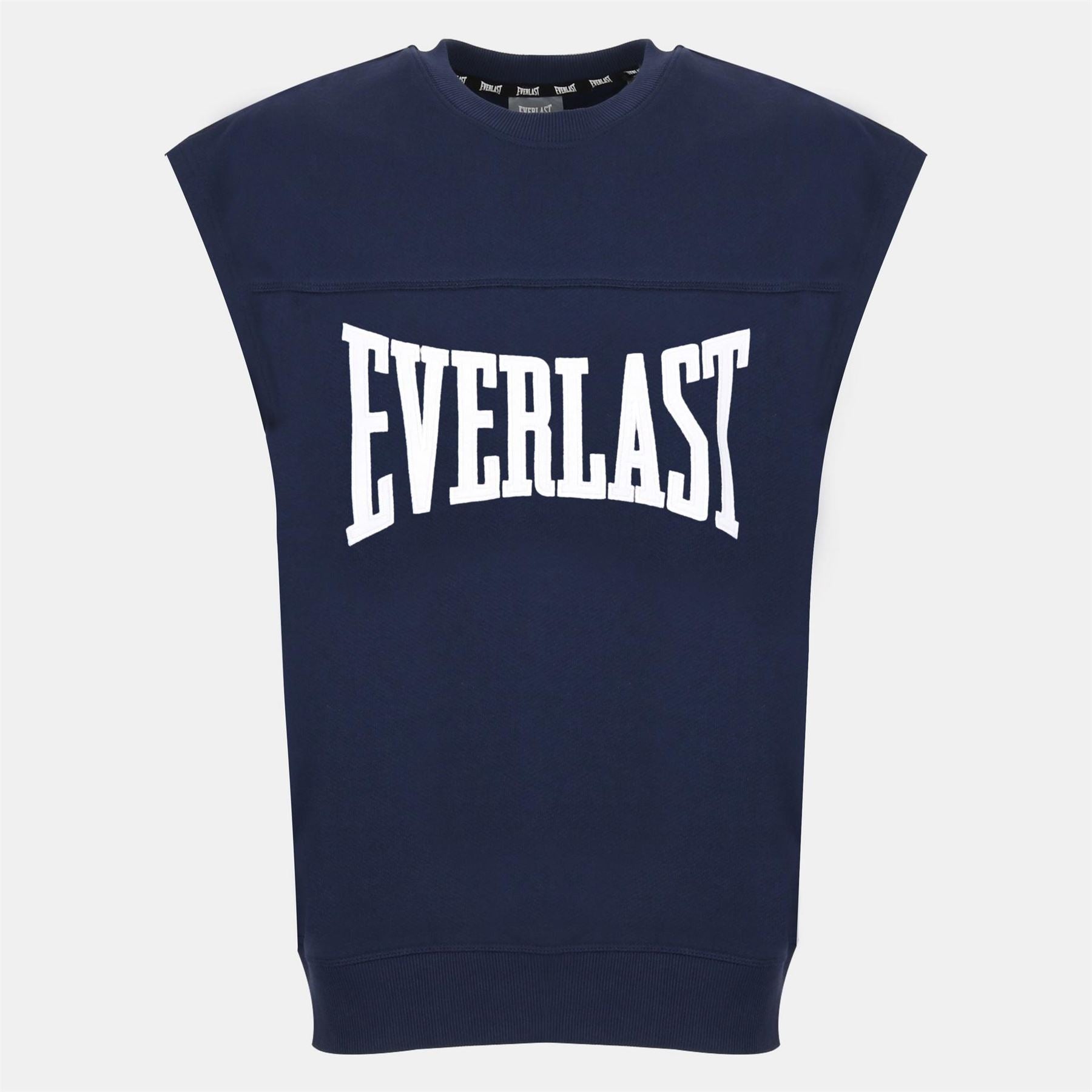 Everlast Sleeveless Crew Neck Ribbed Collar Sweatshirt