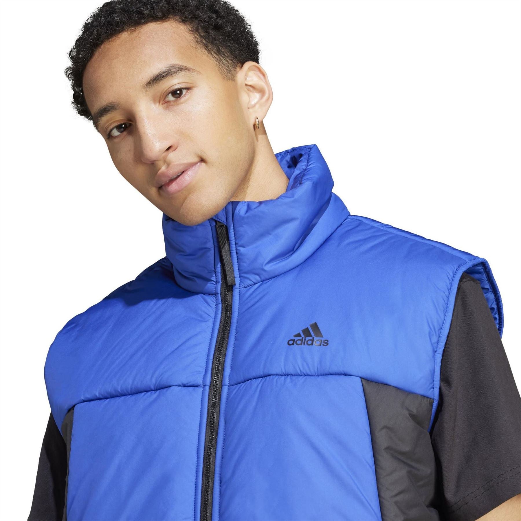 adidas 3 Stripes Funnel Neck Full Zip Gilet