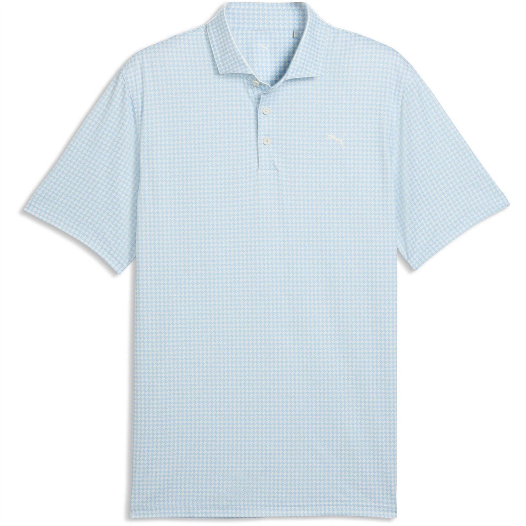 Puma Cloudspun Mono Check Short Sleeve Polo Shirt