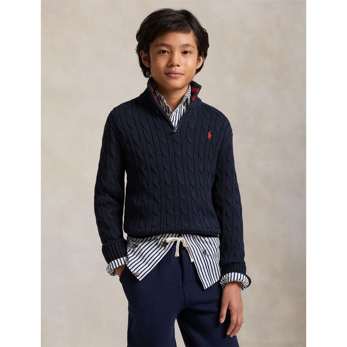 Polo Ralph Lauren Quarter Zip Knitted Top