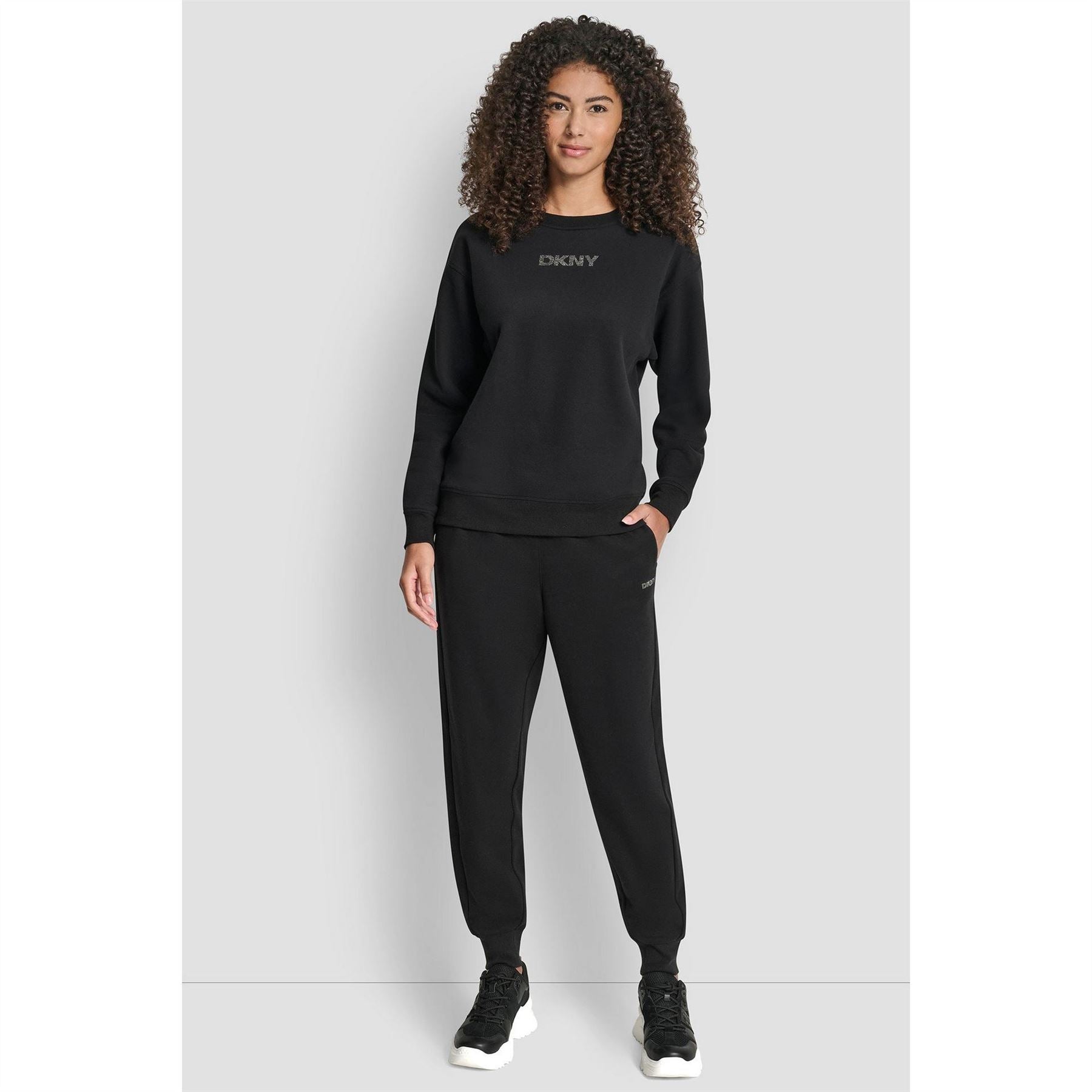 DKNY Cotton Logo Crew Sweatshirt
