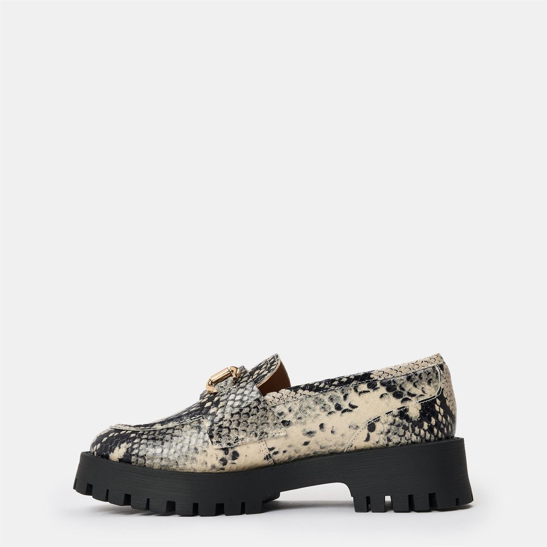 Steve Madden Lando Snake Patterned Lug Sole Loafers