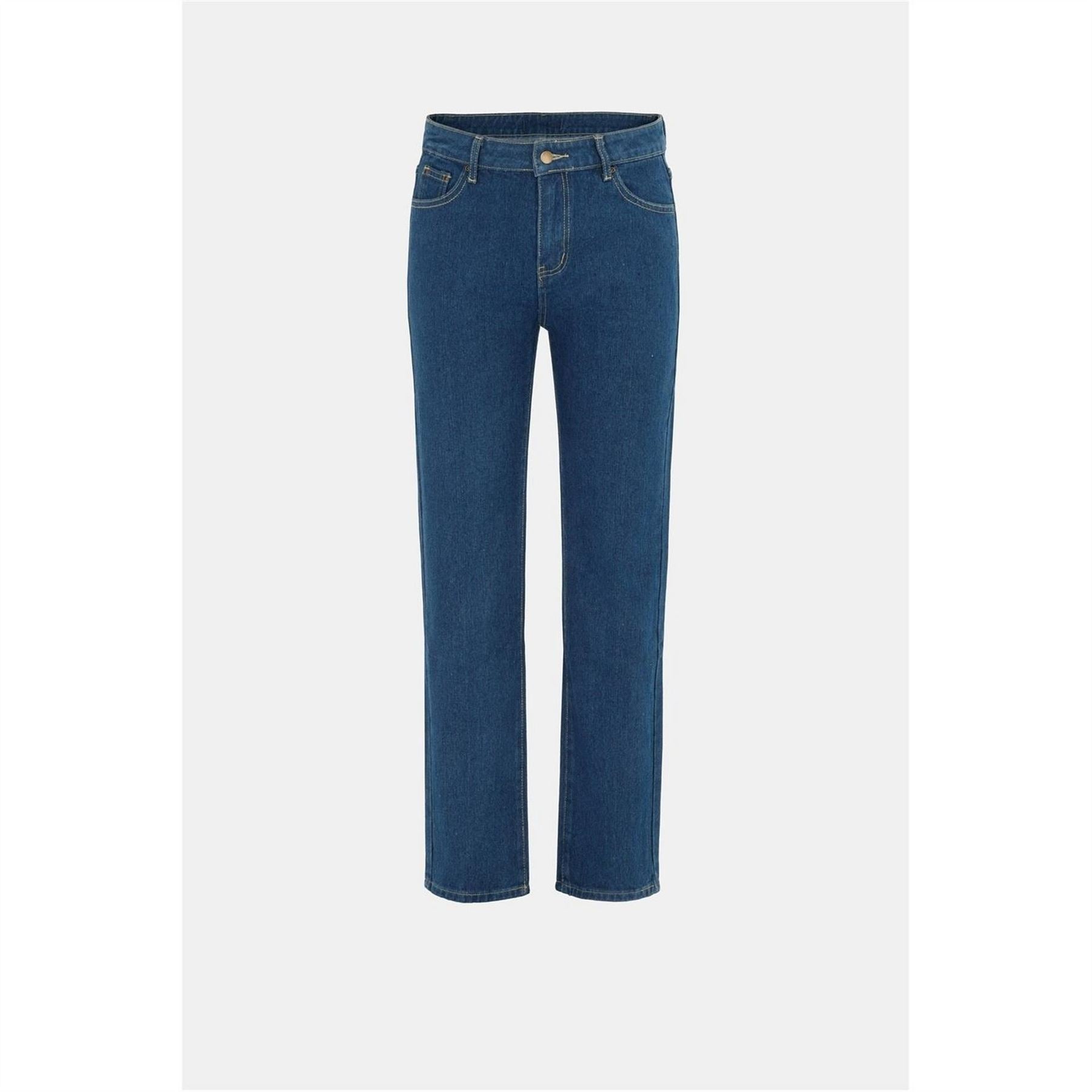 Firetrap Cotton Mid Rise Straight Leg Jeans