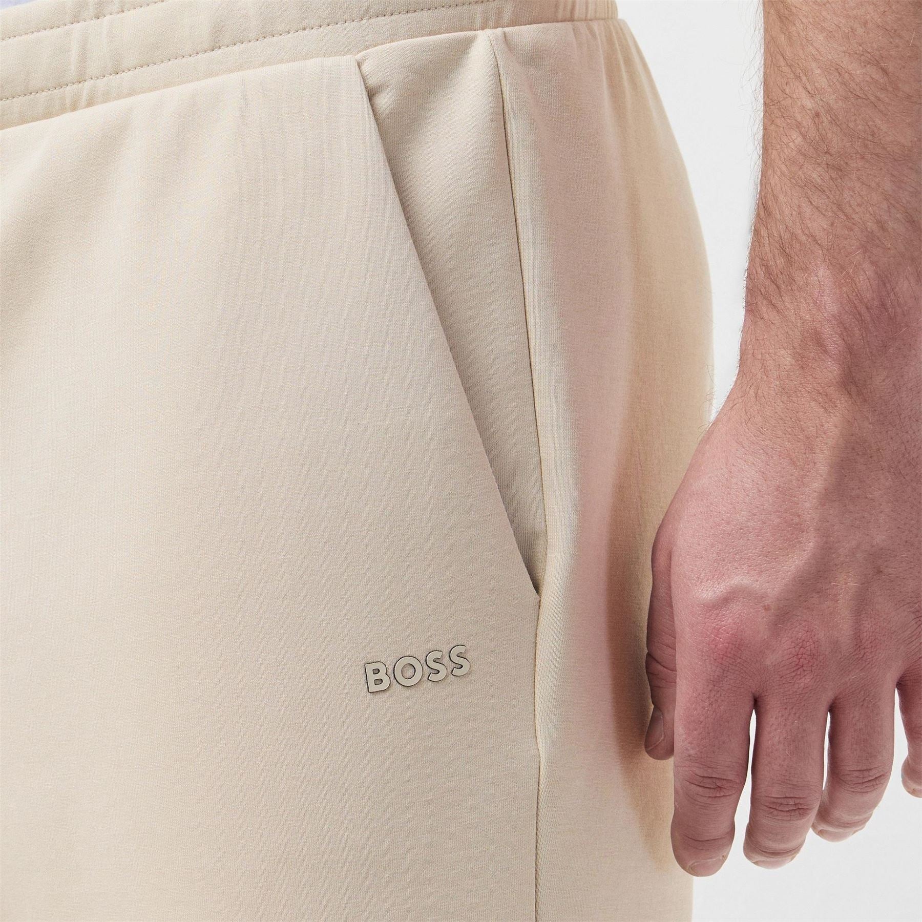 Boss Solid Patterned Sweat Shorts