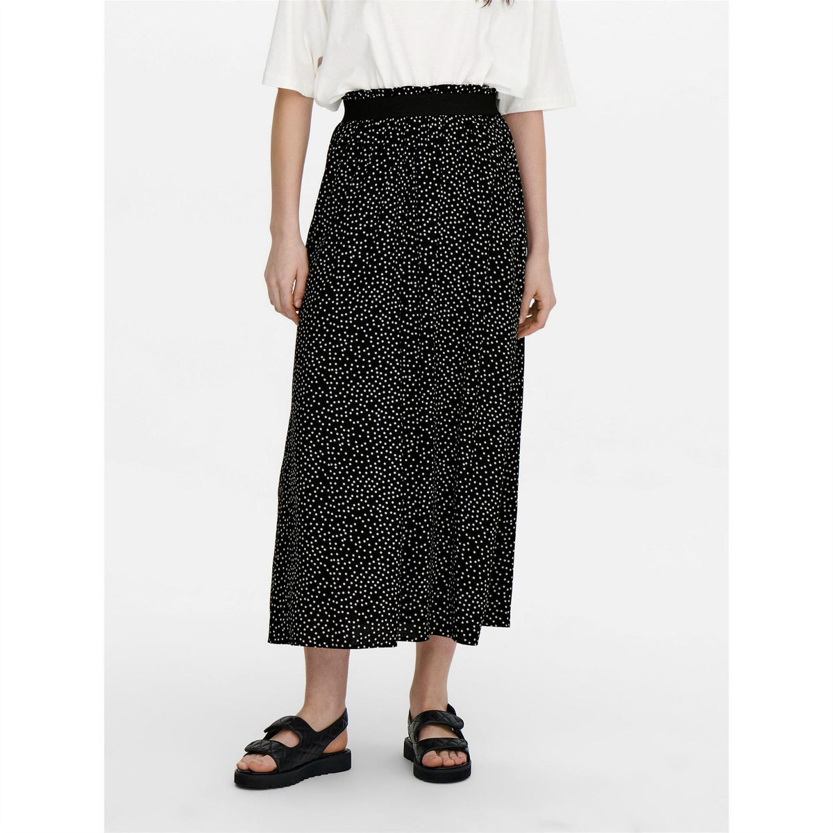 Only Maxi Polka Dot A-Line Skirt