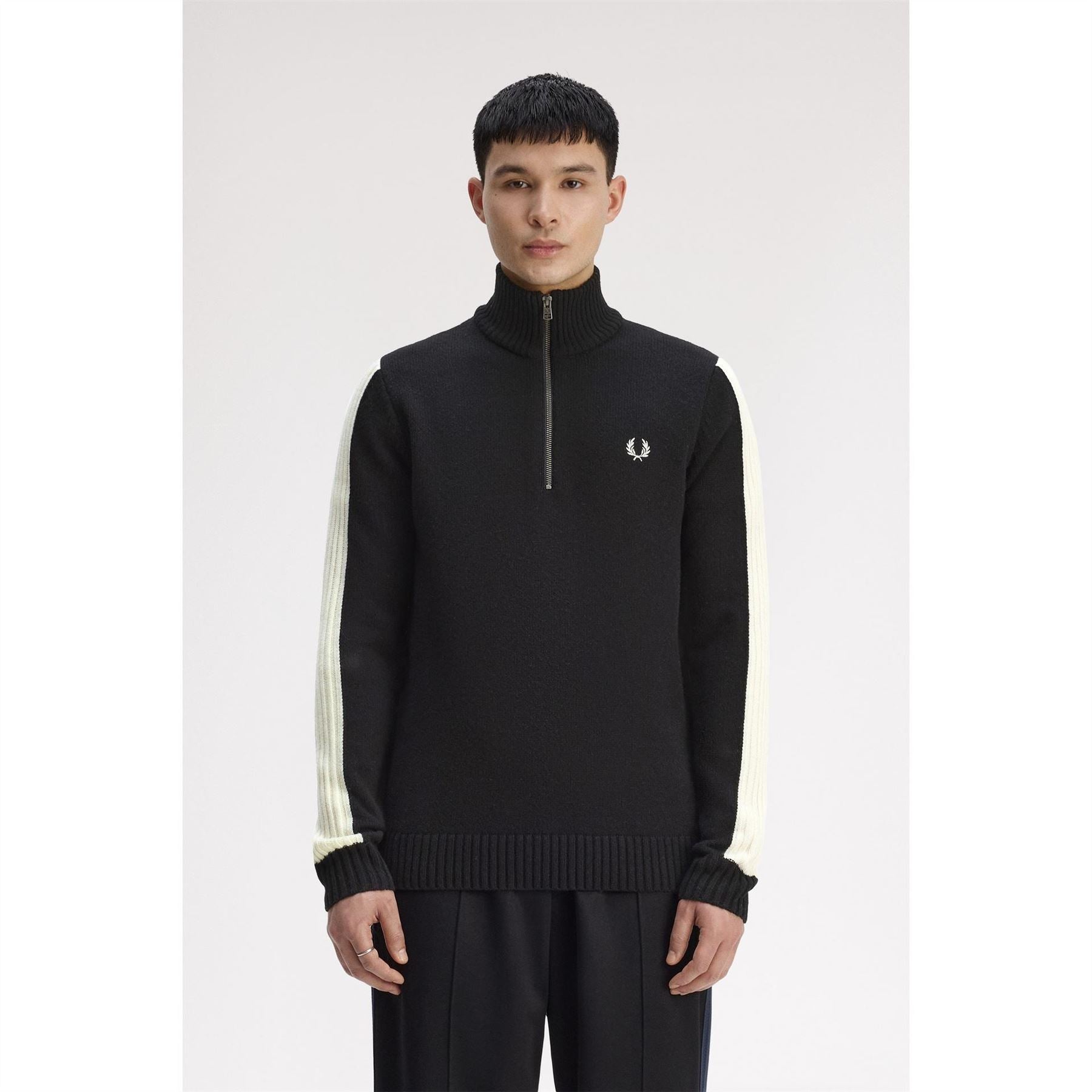 Fred Perry Knitted Half Zip Crew Neck Jumper