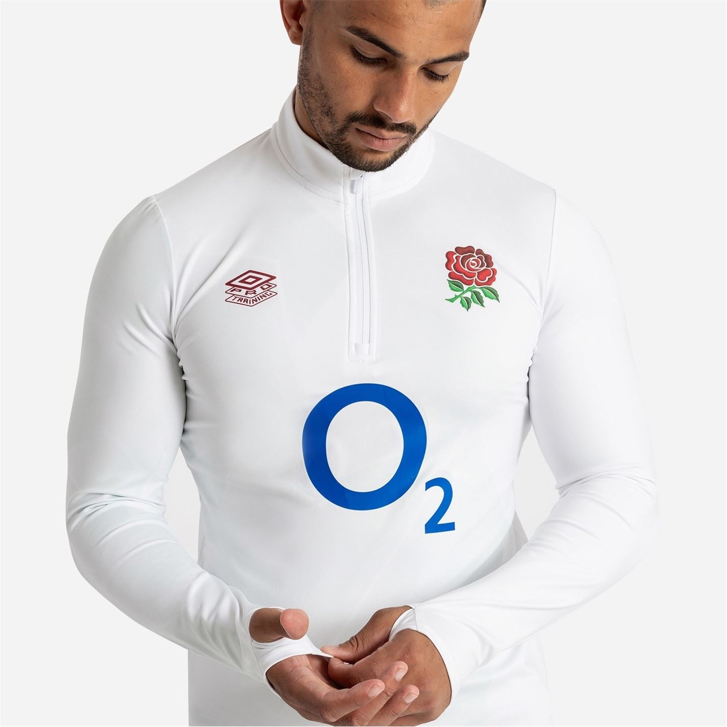 Umbro England Rugby Warm Up Mid Layer Top 2023 2024 Adults