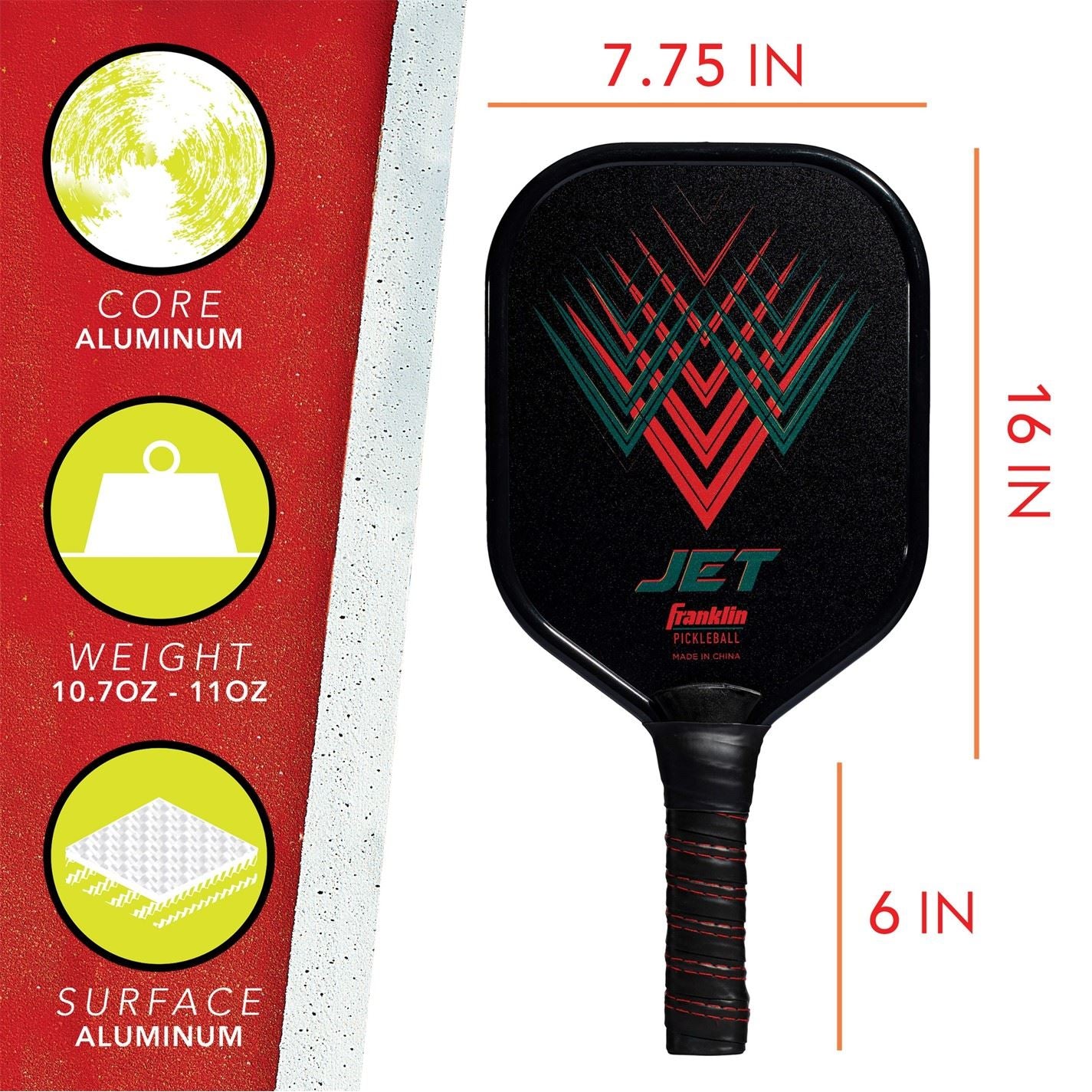 Franklin Sports Jet 2 Player Pickleball Paddle And Ball Set