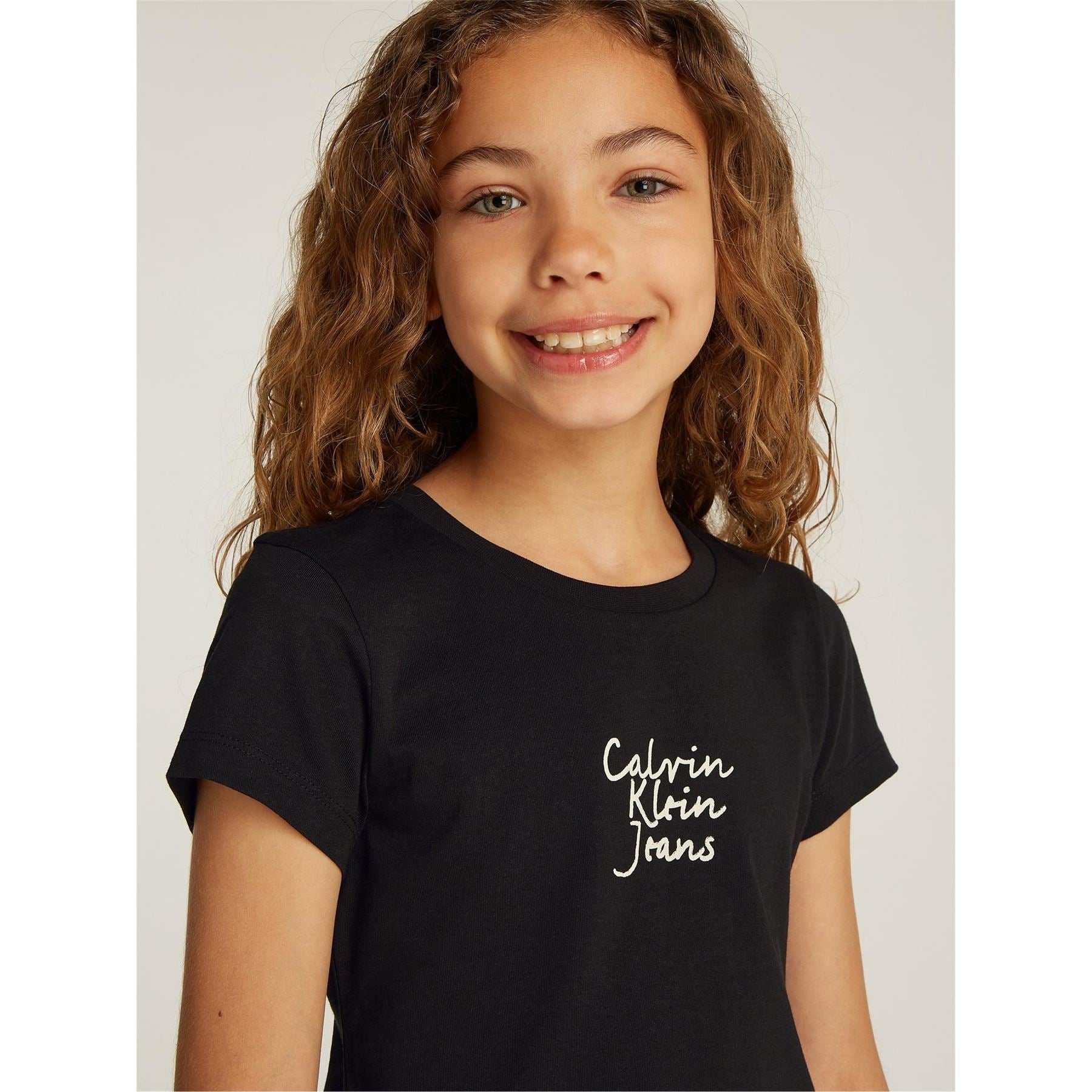 Calvin Klein Jeans Slim Fit Lettering Short Sleeve Crew Neck T-Shirt