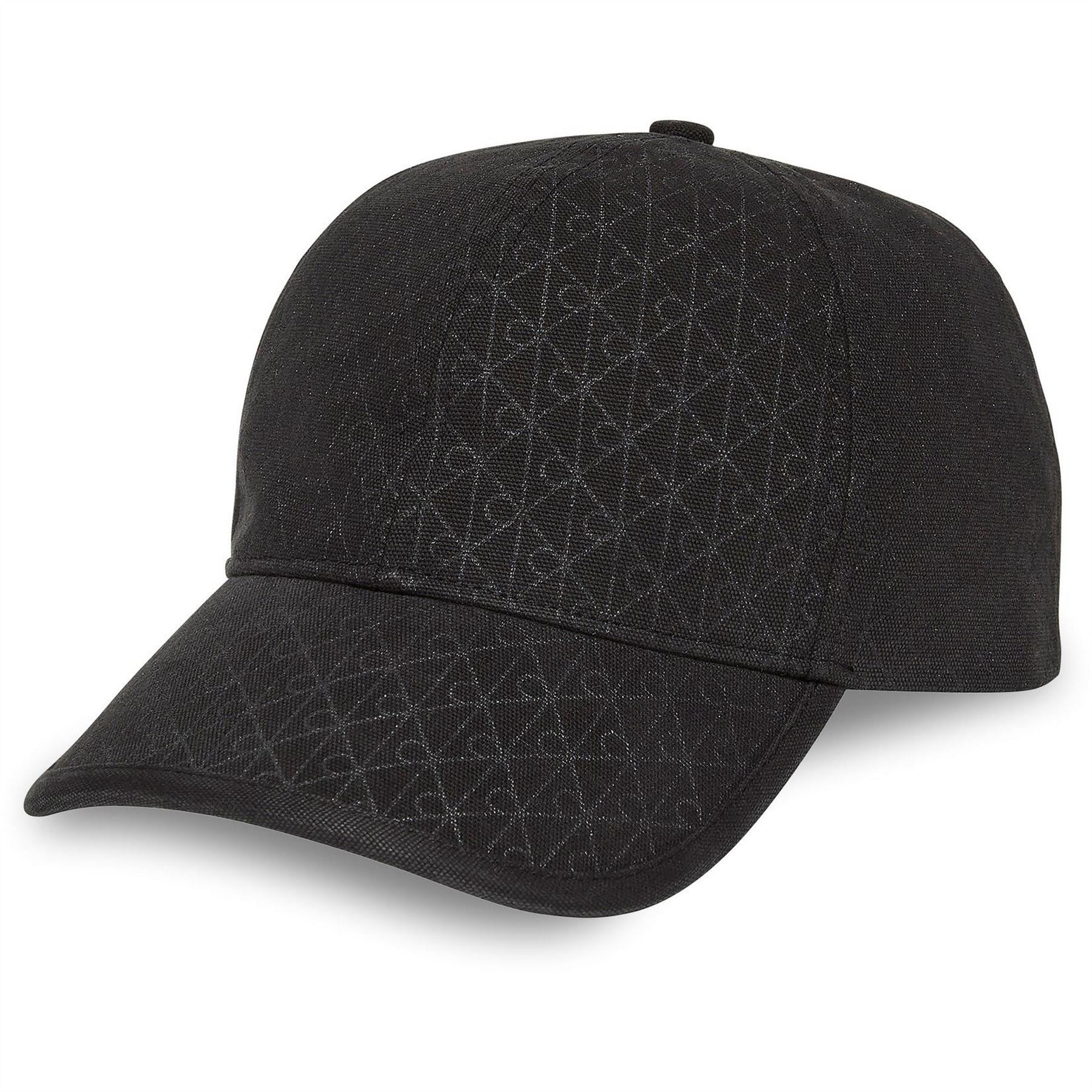 Calvin Klein Leather Patch Curved Brim Baseball Cap with Logo