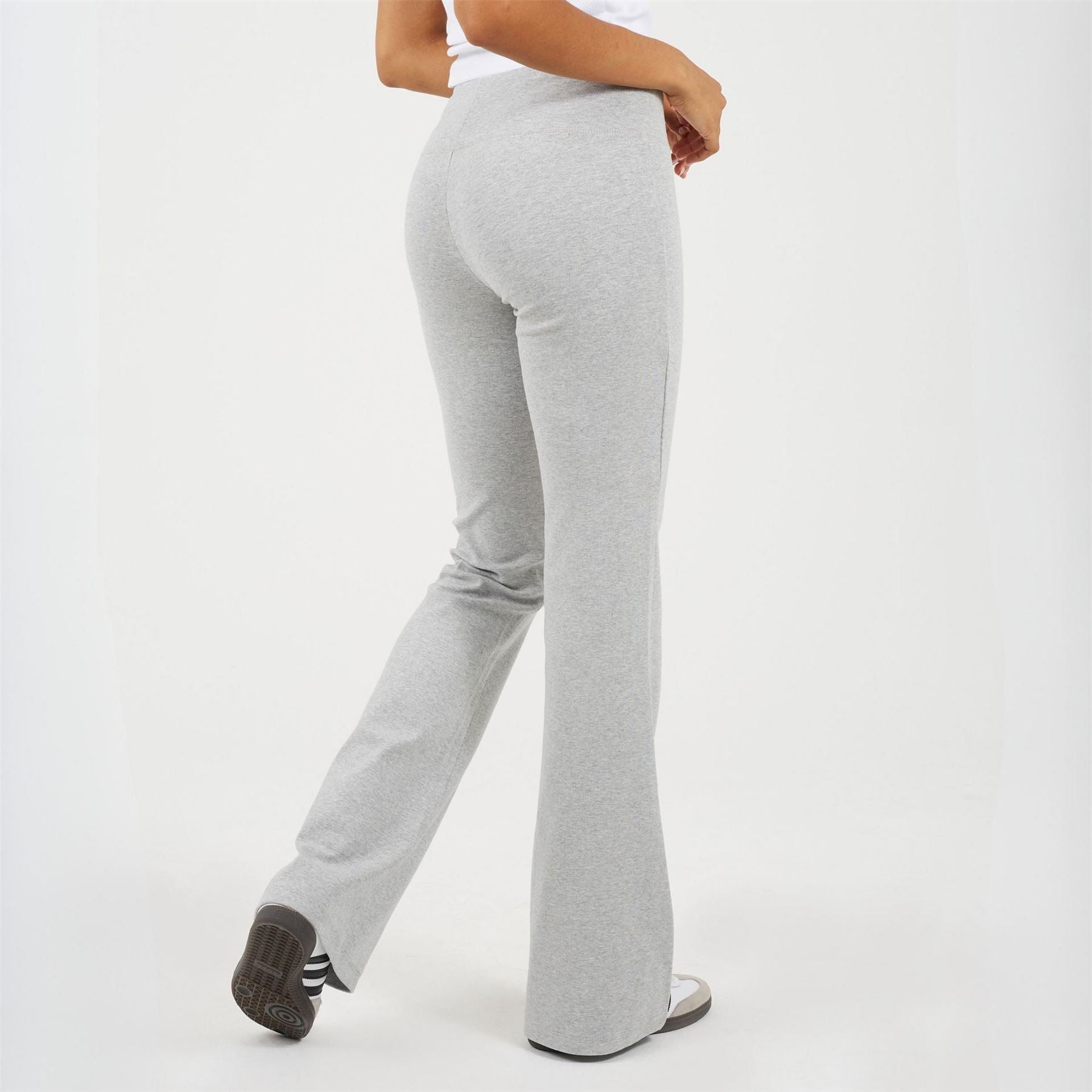 Brave Soul Womens Fiitted Yoga Pants With Flared Hem