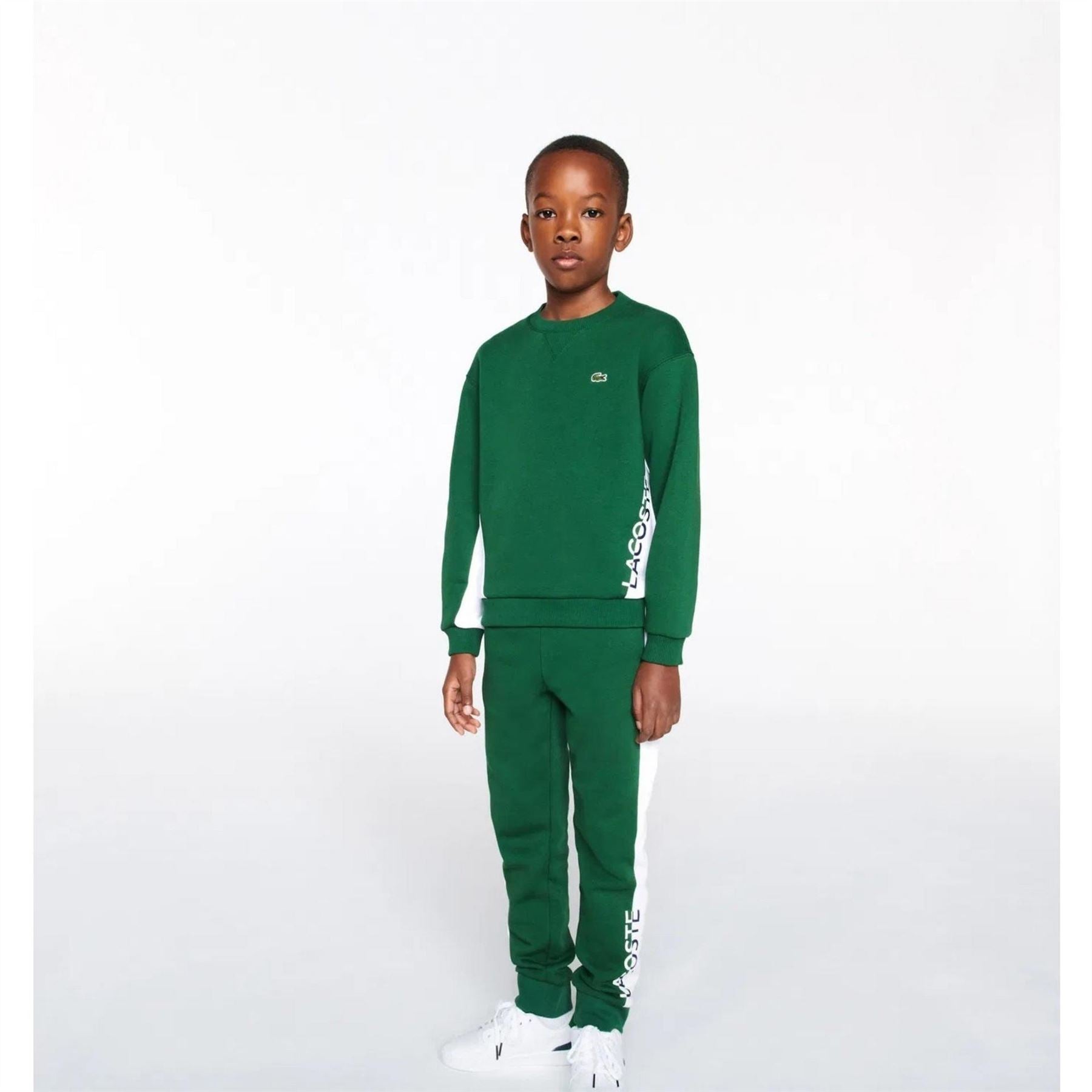 Lacoste Kids Logo Closed Hem Fleece Joggers