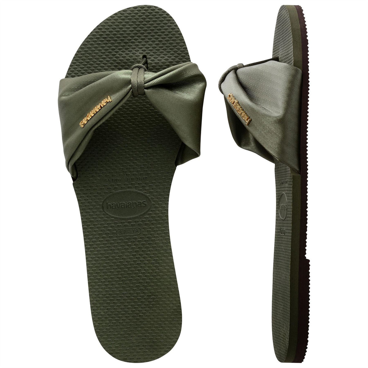 Havaianas Womens You St Tropez Classic Green 39 Flip Flops