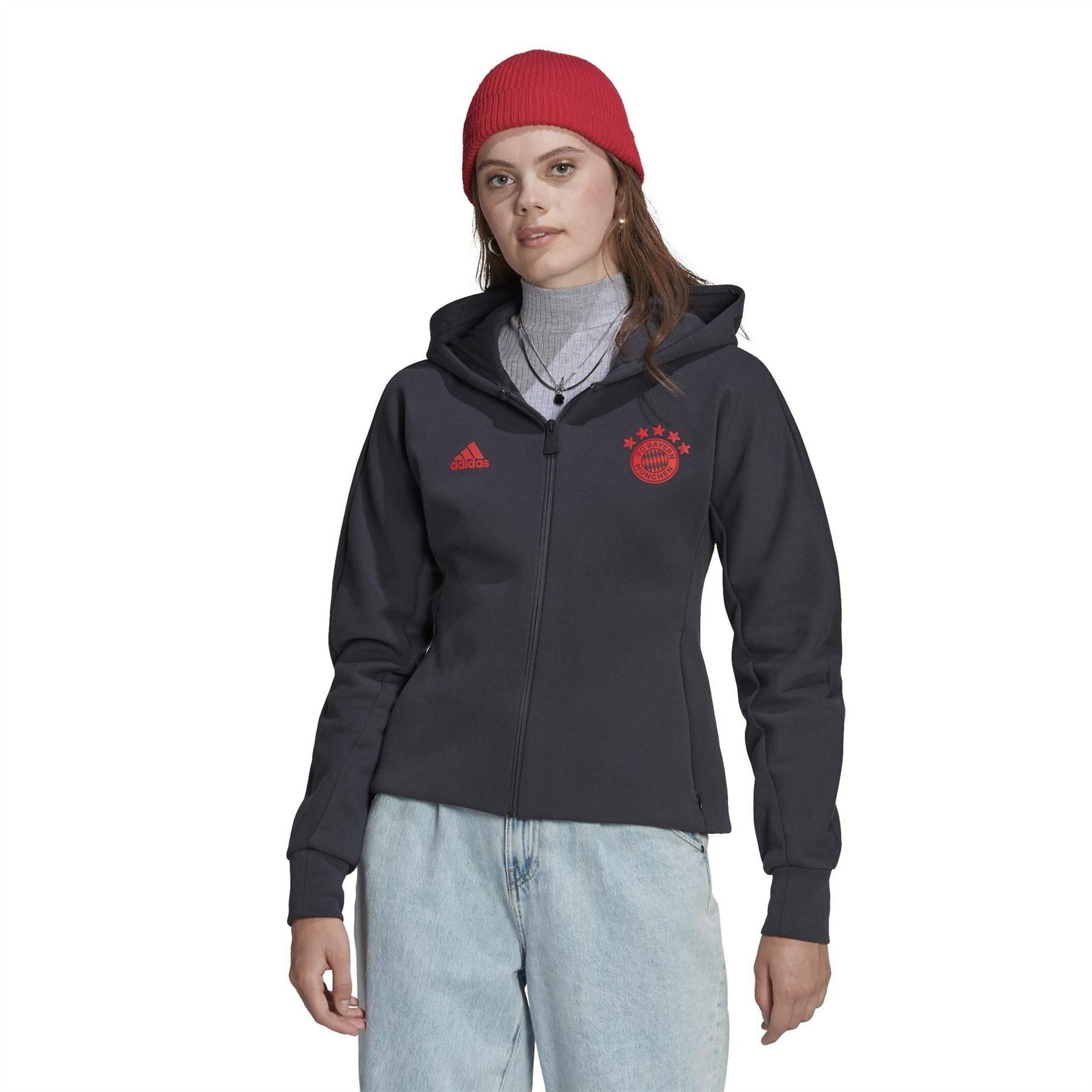 adidas Womens Bayern Munich Anthem Jacket Womens.