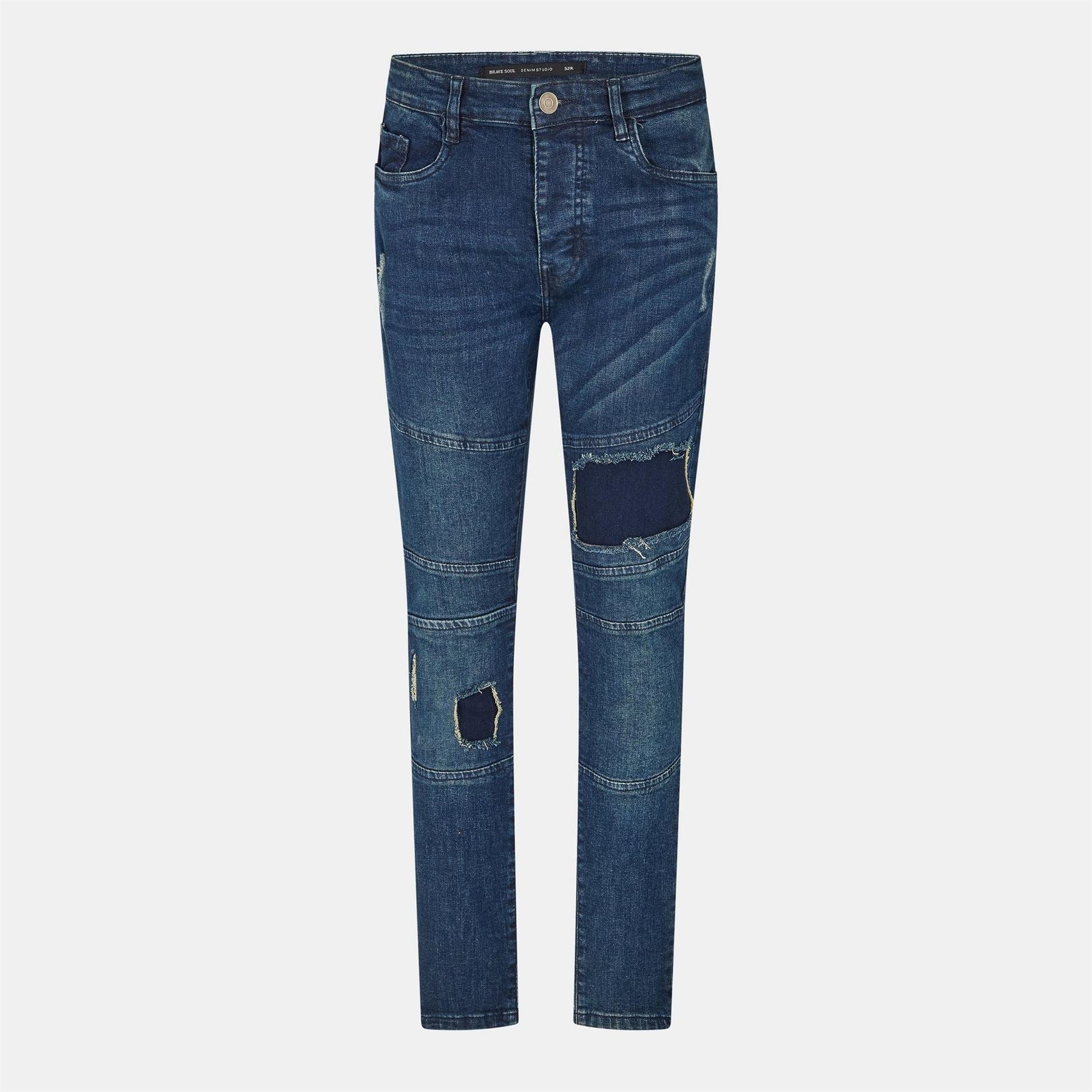 Brave Soul Blue Biker Jean