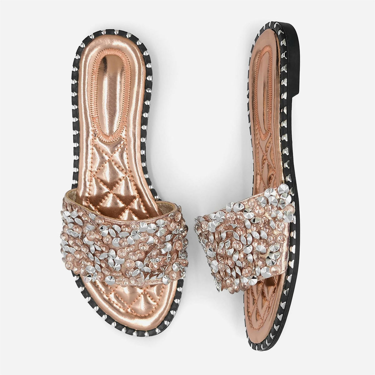 Wheres That From Belle Open Toe Flat Heel Slides