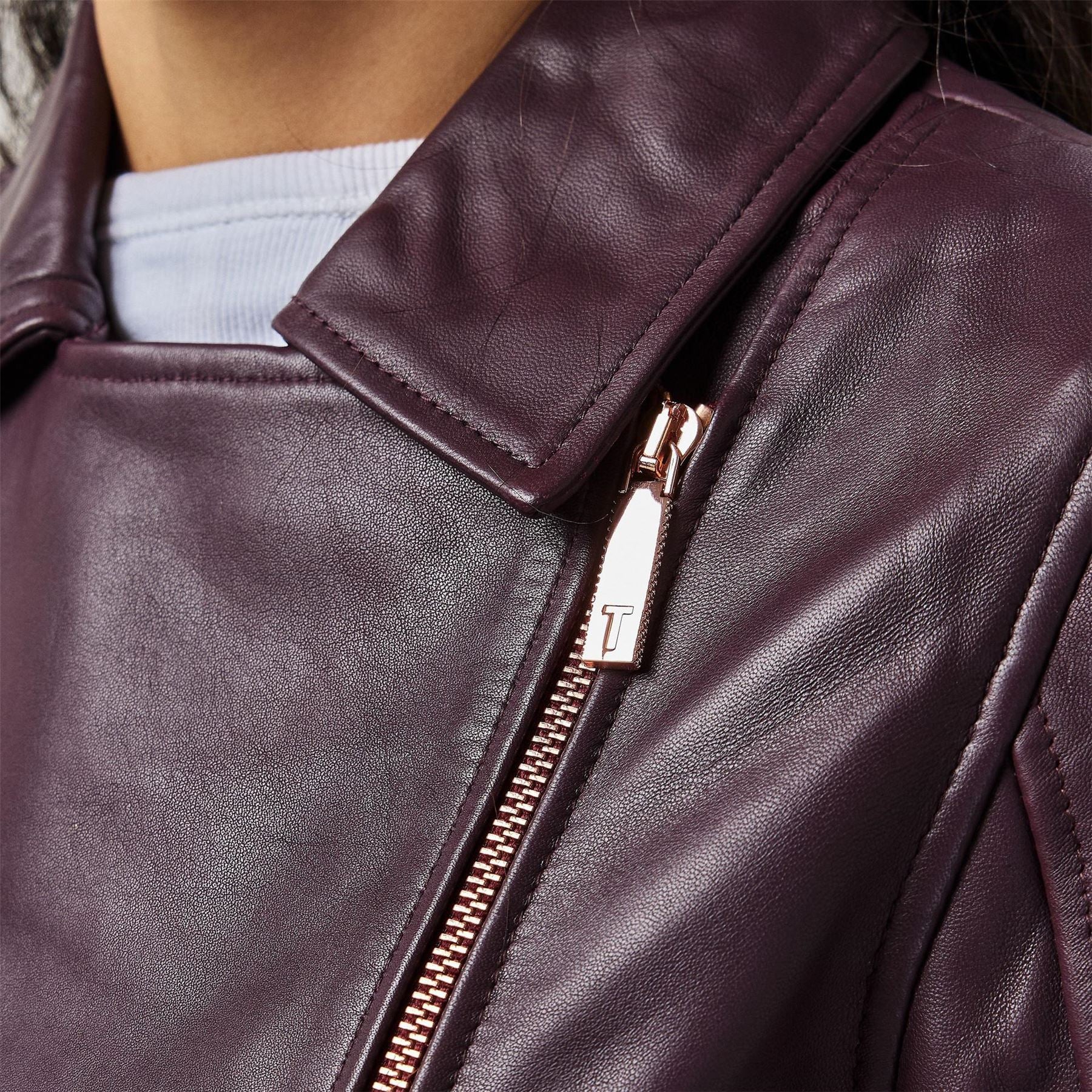 Ted Baker Lizia Moto Collared Neck Short Jacket