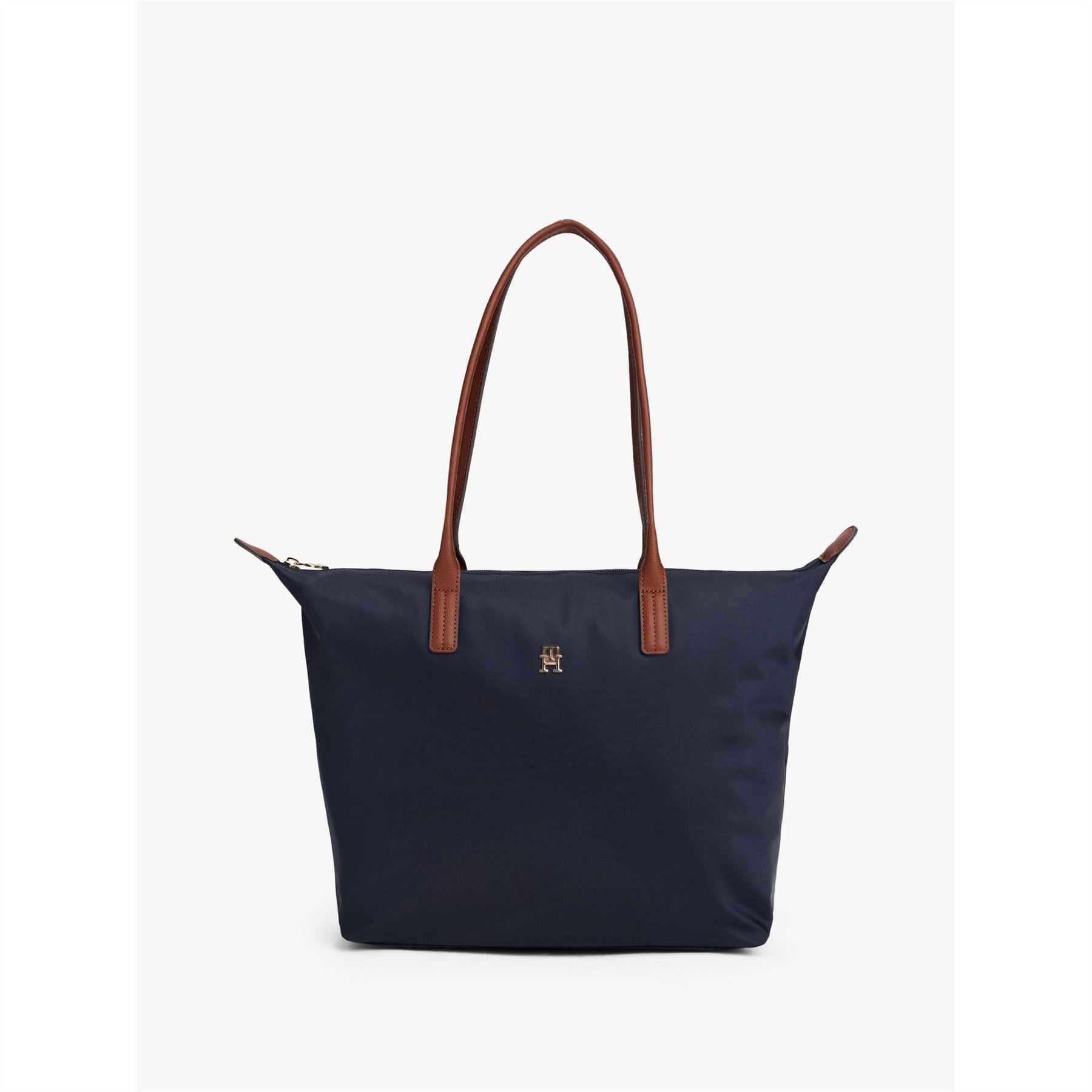 Tommy Hilfiger Popette Trapezoid Shape Tote Bag with Gold Tone Hardware