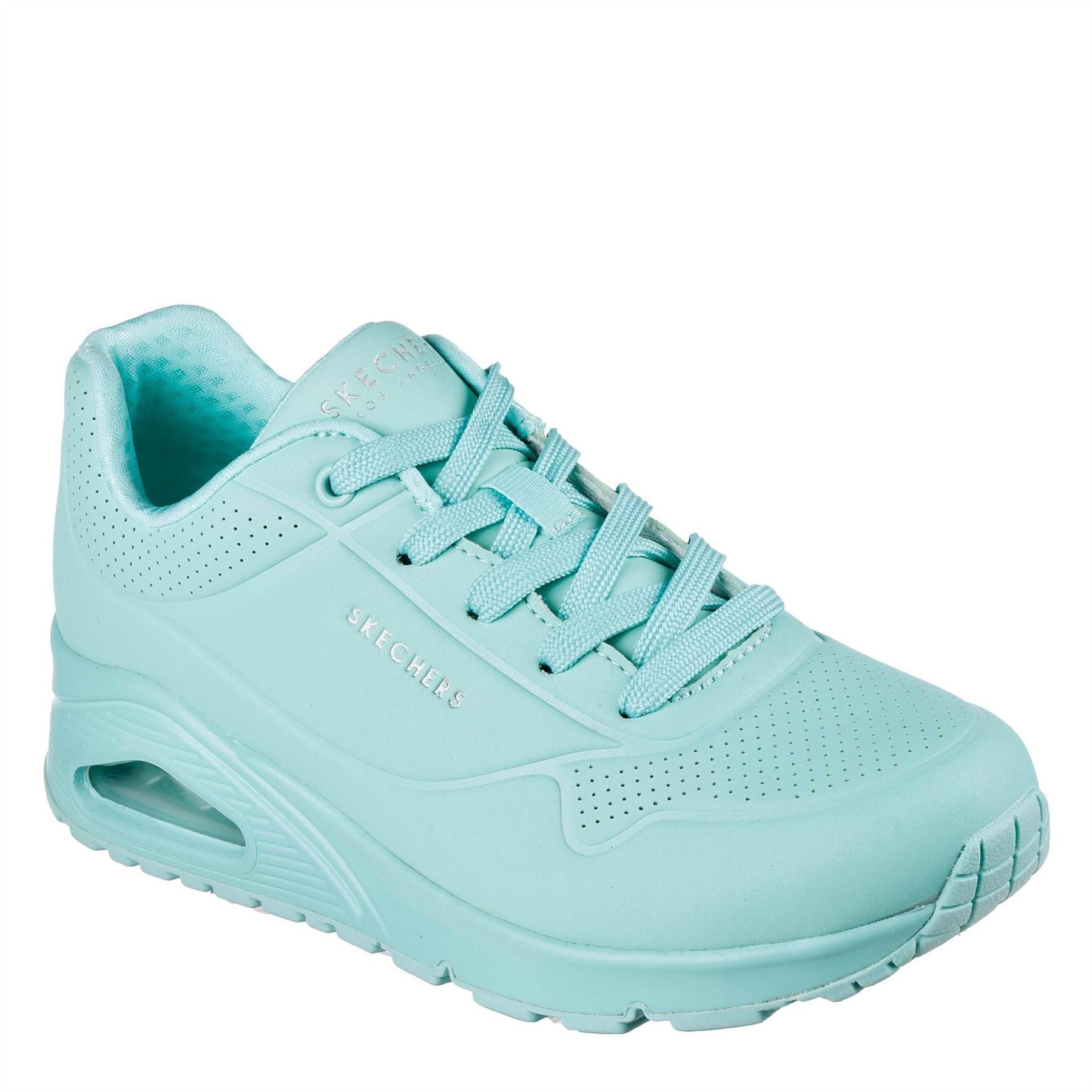 Skechers Womens Pastel Durabuck Lace Up Fash Low Top Trainers