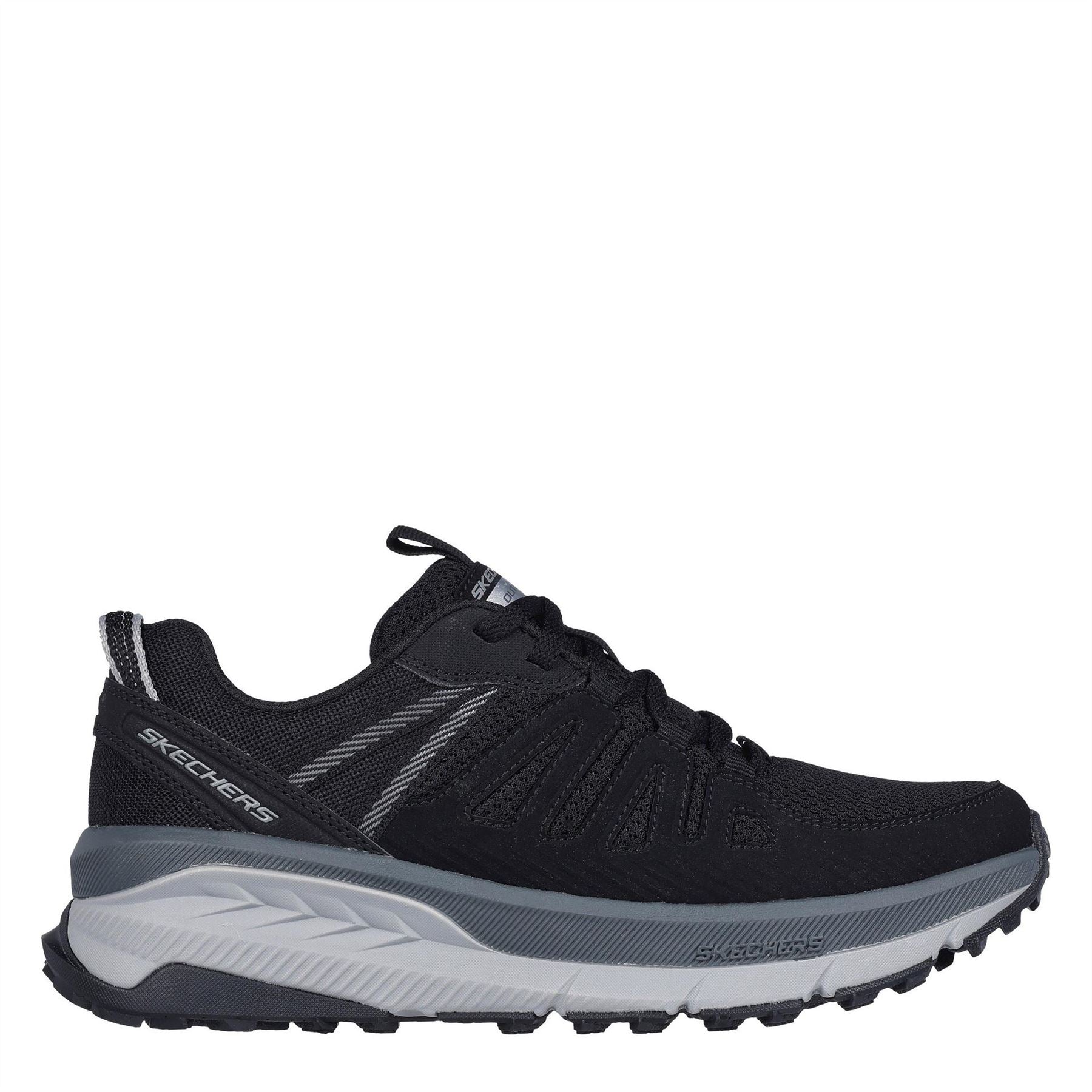 Skechers Womens Qtr Overlay Low Top Lace Up W Slip On Trainers