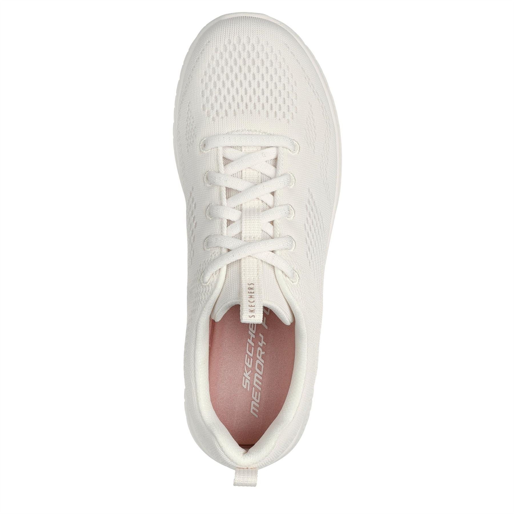 Skechers Womens Mesh Lace Up W Memory F Slip On Trainers