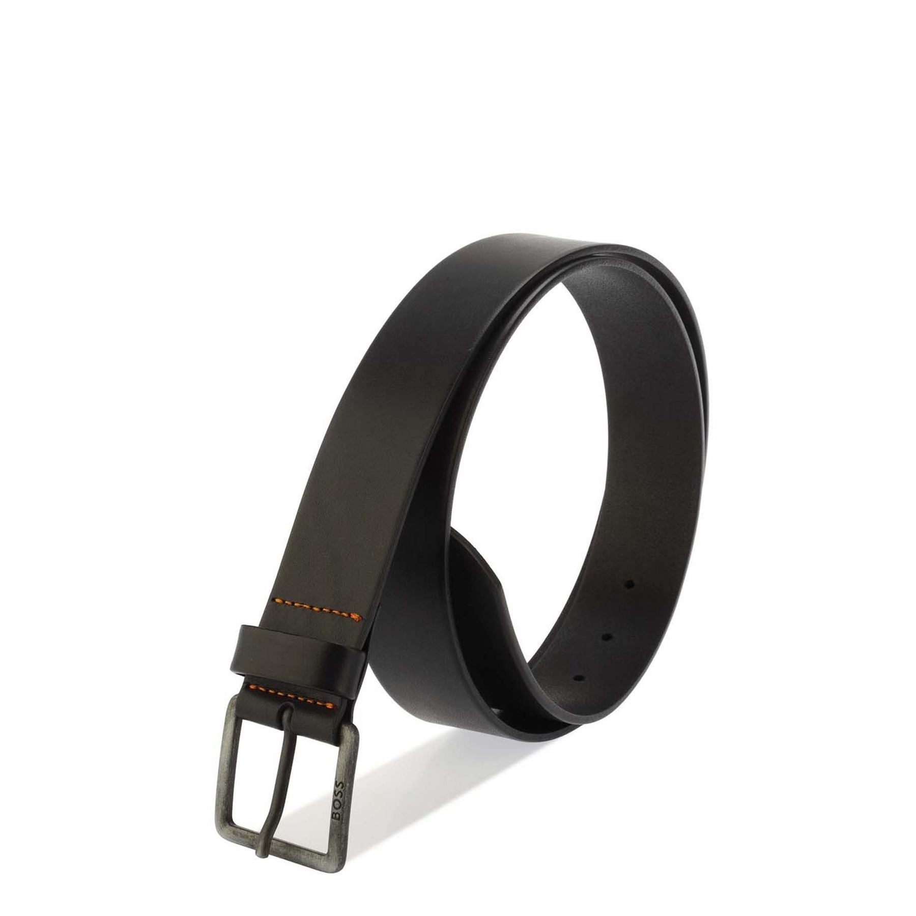 Boss Leather Belt with Metal Buckle