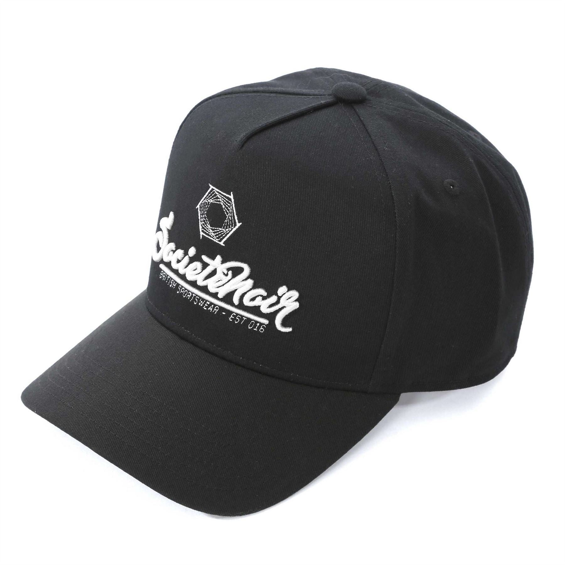 Societe Noir Lettering Embroidered Logo 6 Panel Baseball Cap
