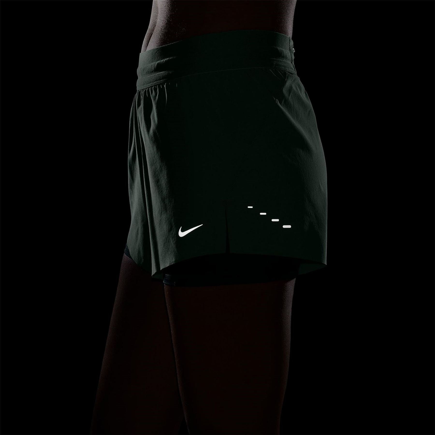 Nike Womens Dri Fit Swift Mid Rise 3 2 In 1 Shorts