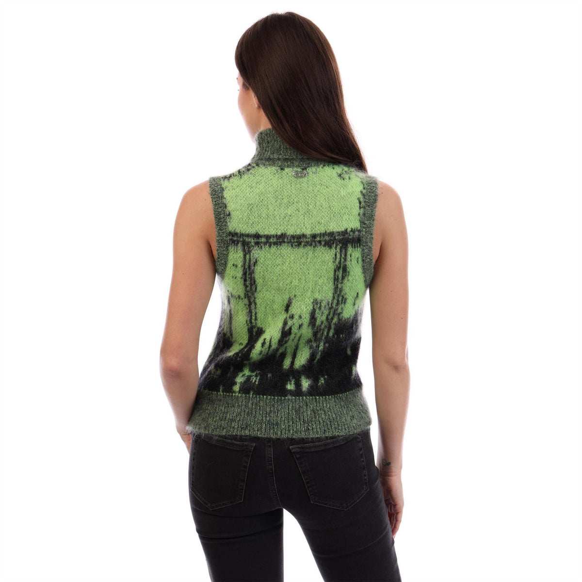 Diesel Sifnos Turtle Neck High Collar Sleeveless Vest